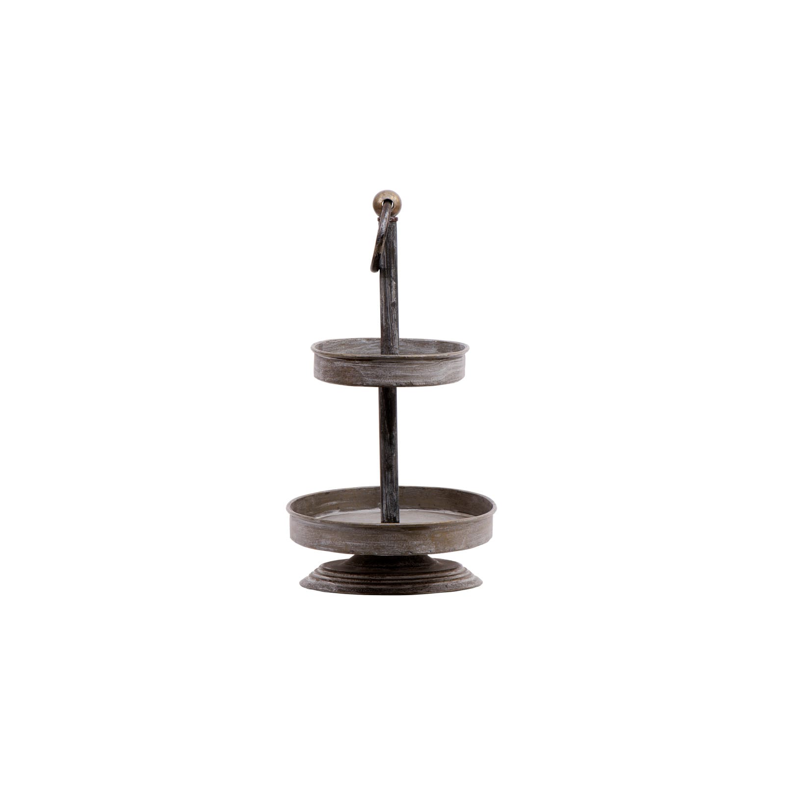 Hello Honey® 17" Decorative Metal 2-Tier Tray