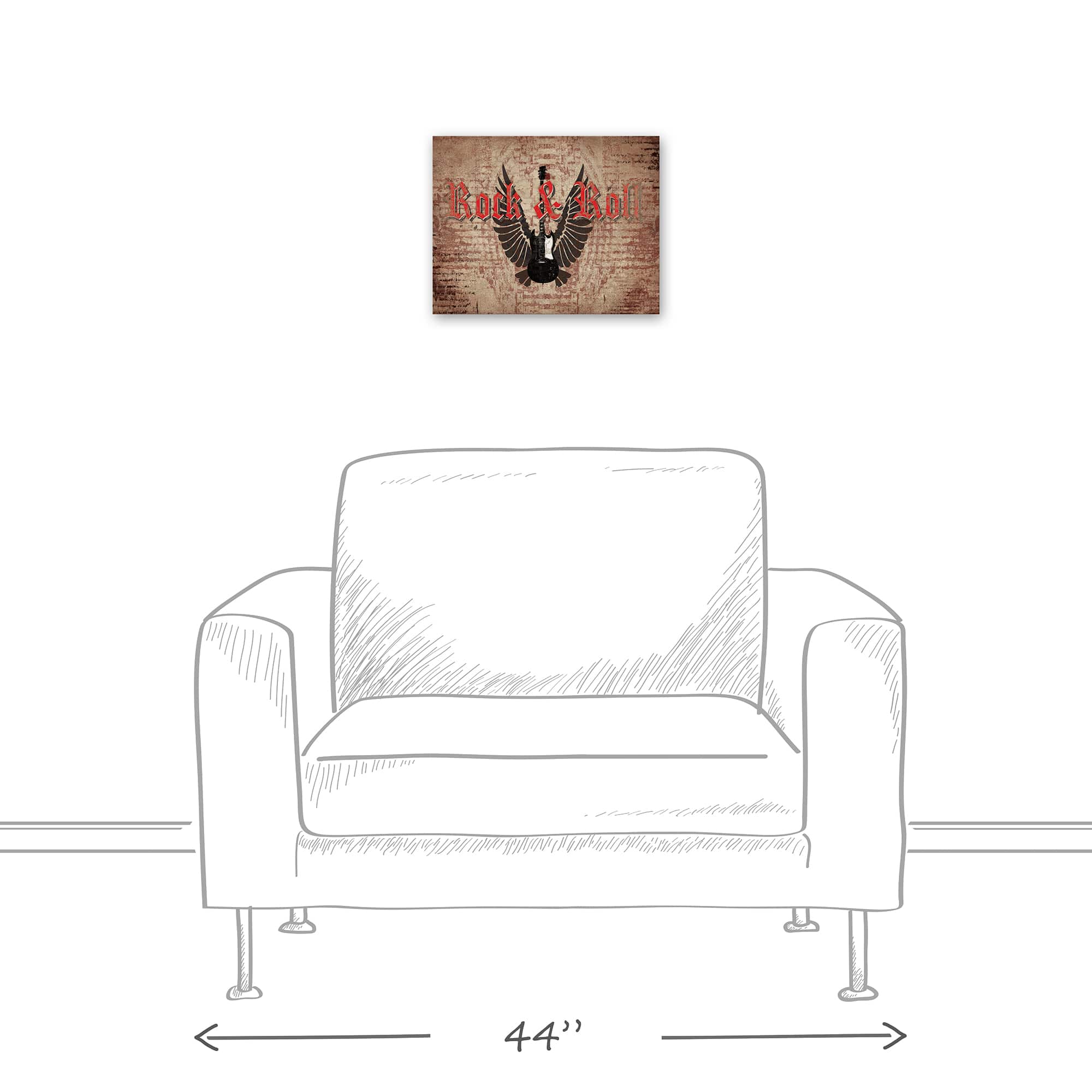 Rock And Roll 14" x 11" Canvas Wall Art