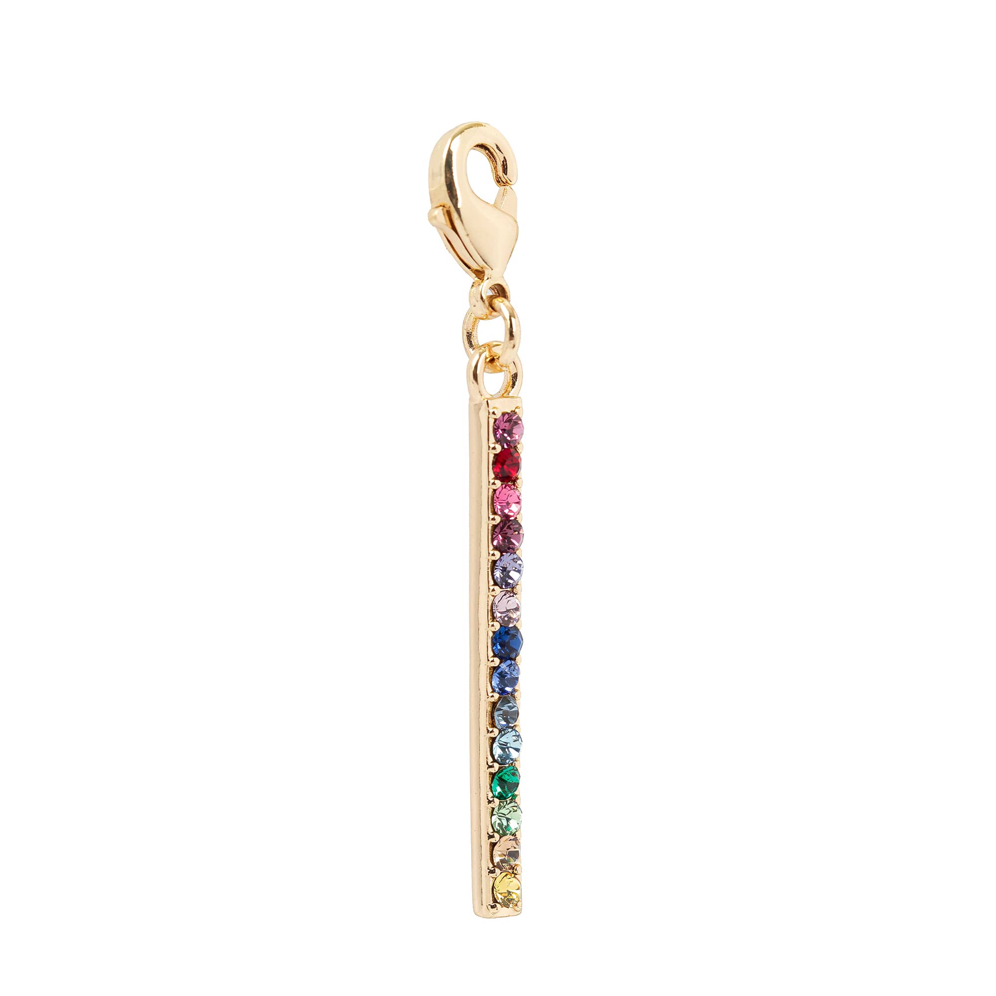 Gold Rainbow Bar Austrian Crystal Charm by Bead Landing™