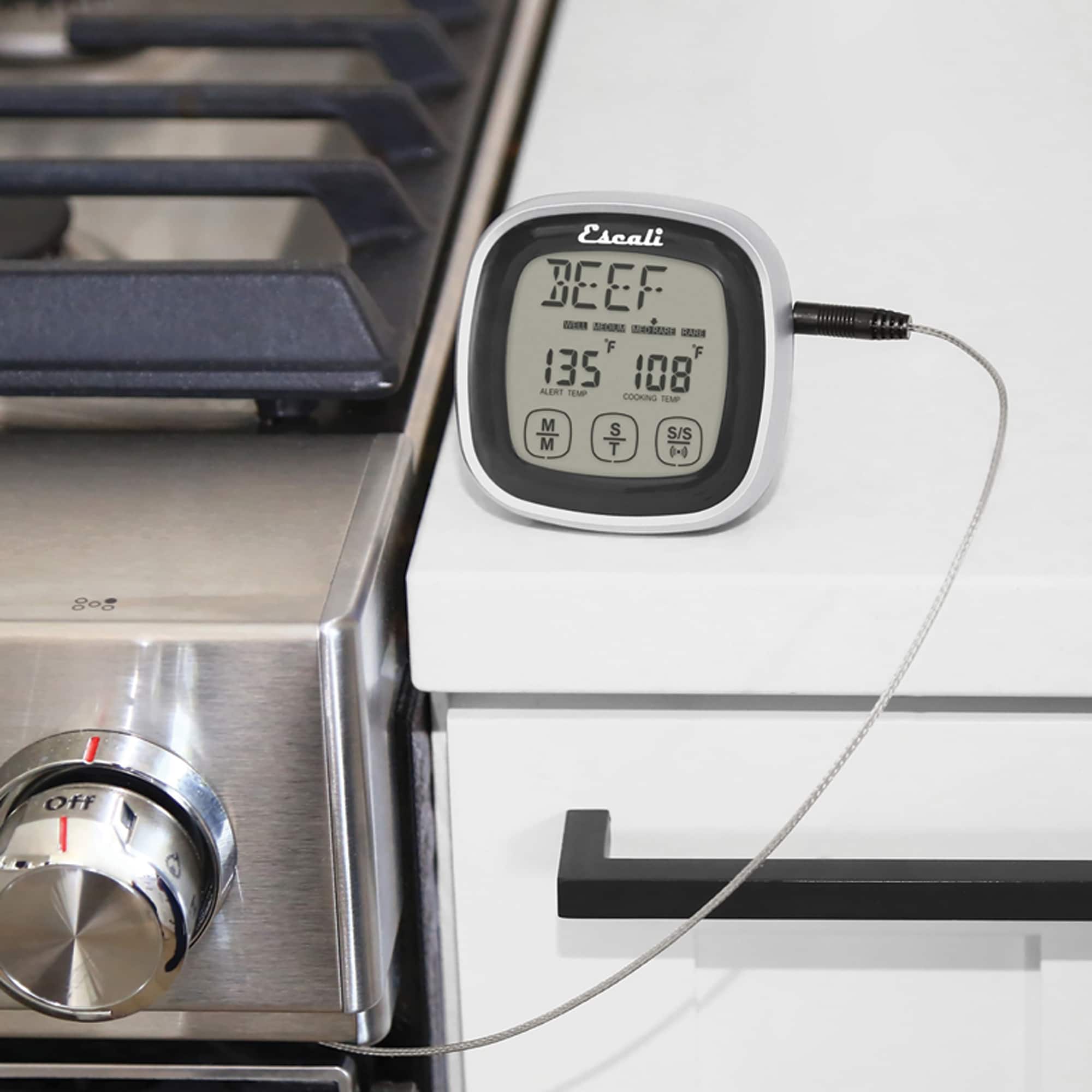 Escali Black Touch Screen Thermometer & Timer