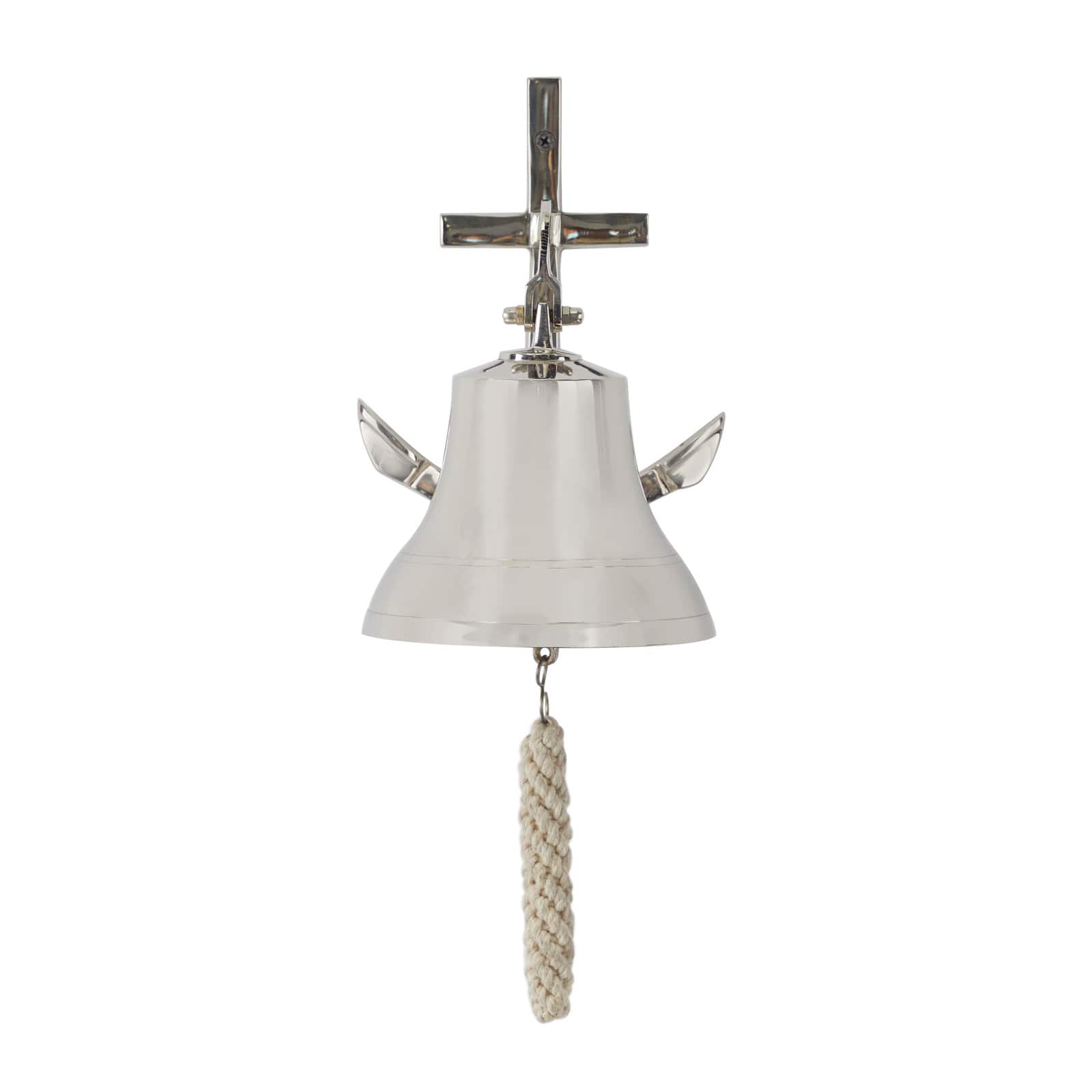 9.5" Nautical Bell Wall Accent with Anchor Backing