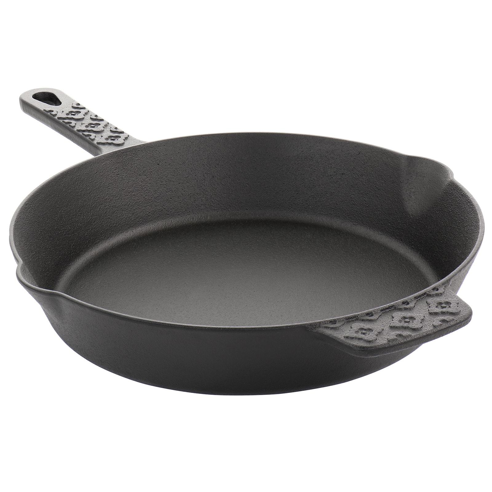Spice by Tia Mowry Savory Saffron 12" Cast Iron Skillet with Pouring Spouts