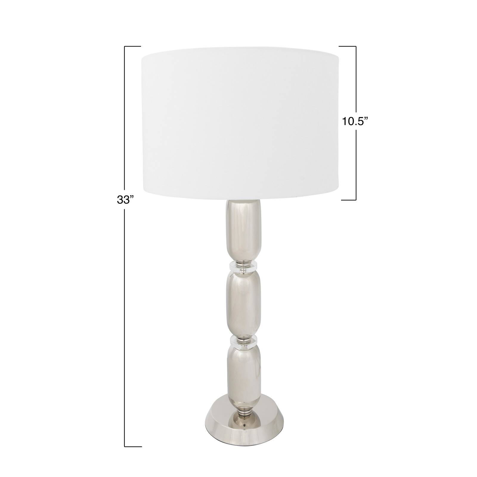 Hello Honey® 33" Metal Table Lamp with Glass Middle