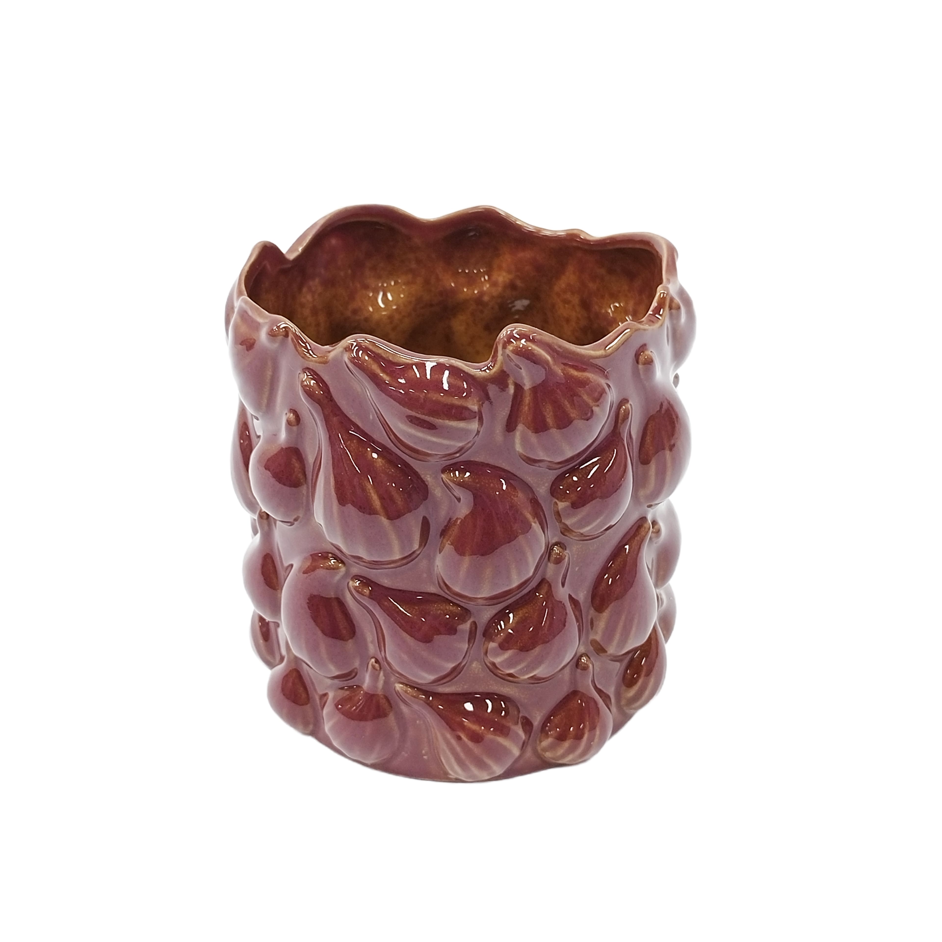 6.25" Burgundy Ceramic Vase by Ashland®