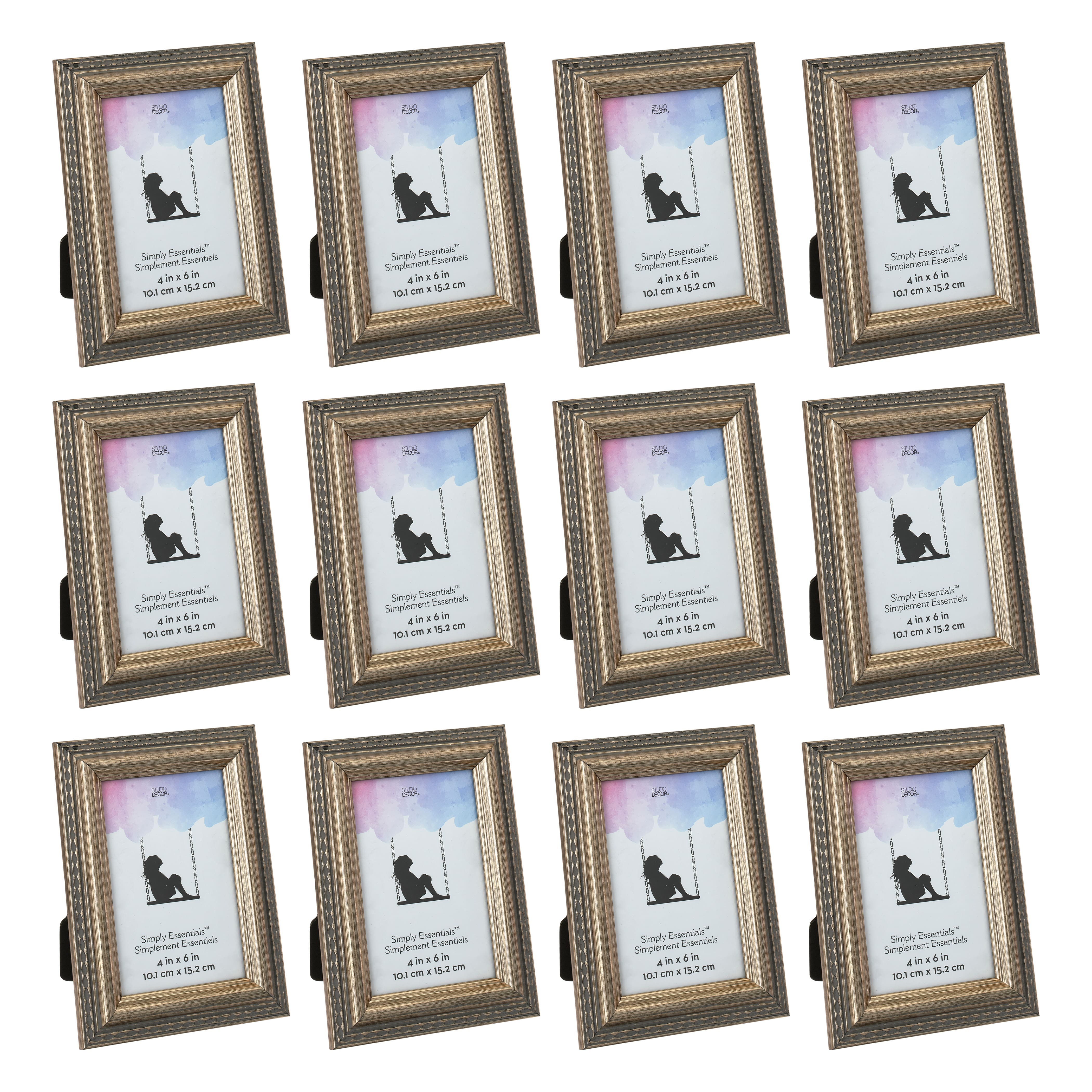 12 Pack: Silver Scallop Edge 4" x 6" Frame, Simply Essentials™ by Studio Décor®
