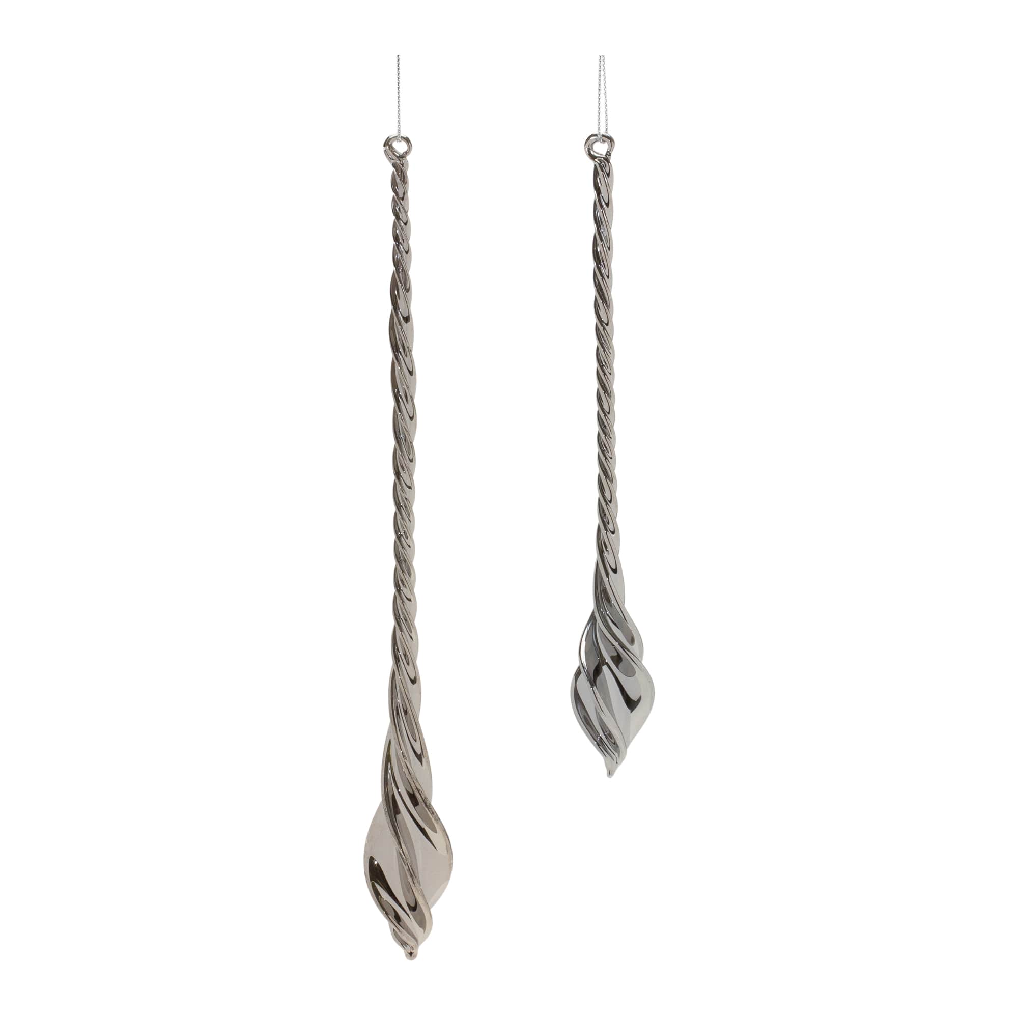 Swirl Black Drop Ornament Set
