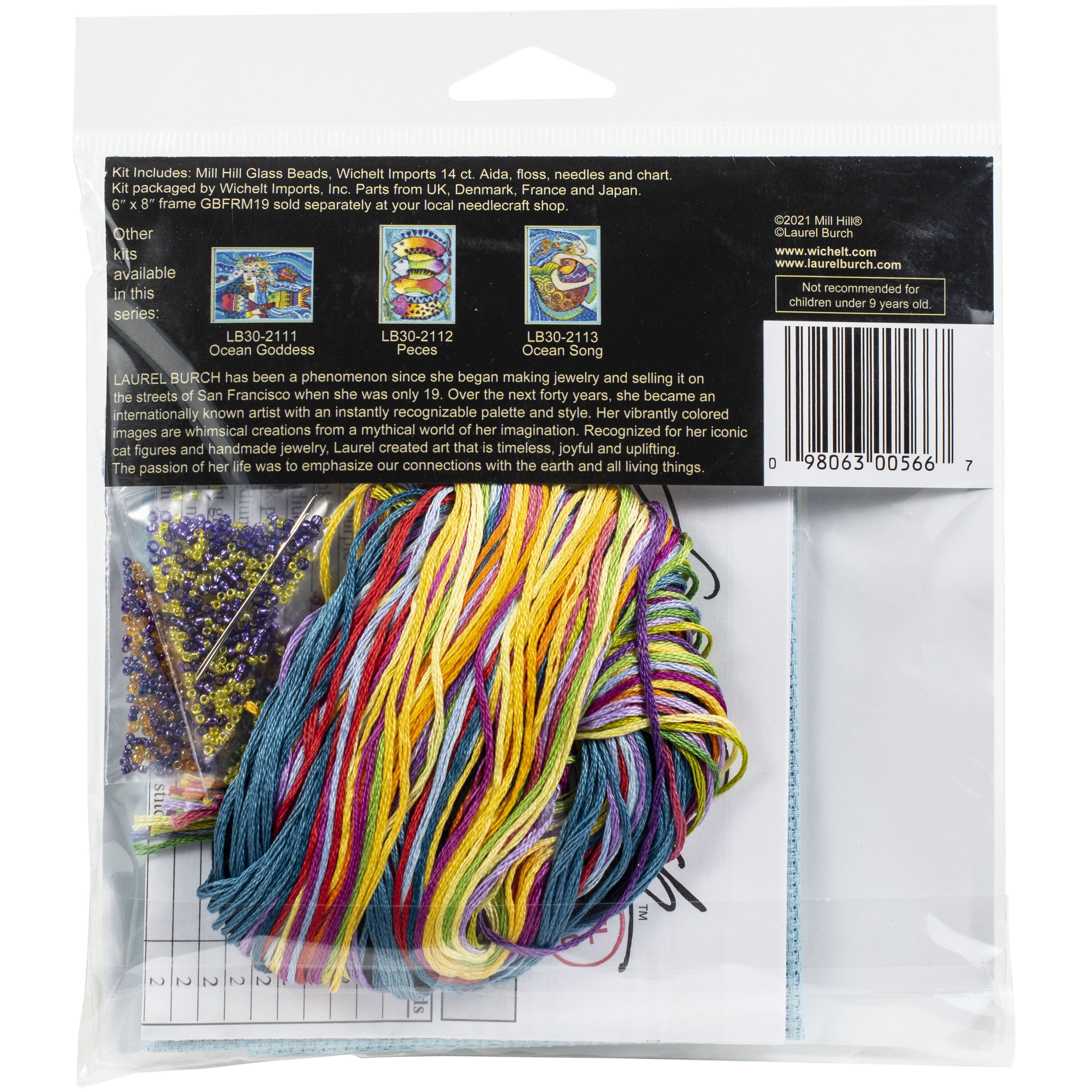 Mill Hill® Laurel Burch™ Sea Horses Beaded Counted Cross Stitch Kit