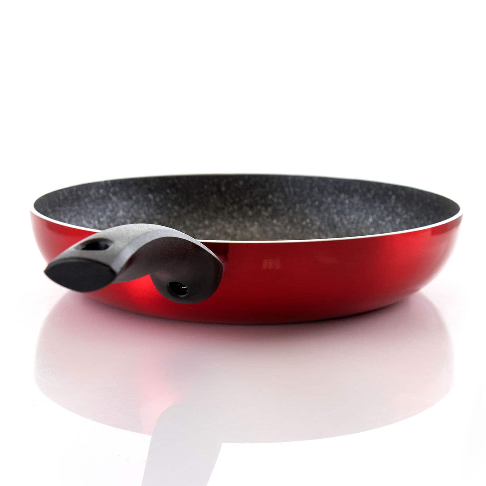 Oster Merrion 12" Red Aluminum Frying Pan With Bakelite Handle