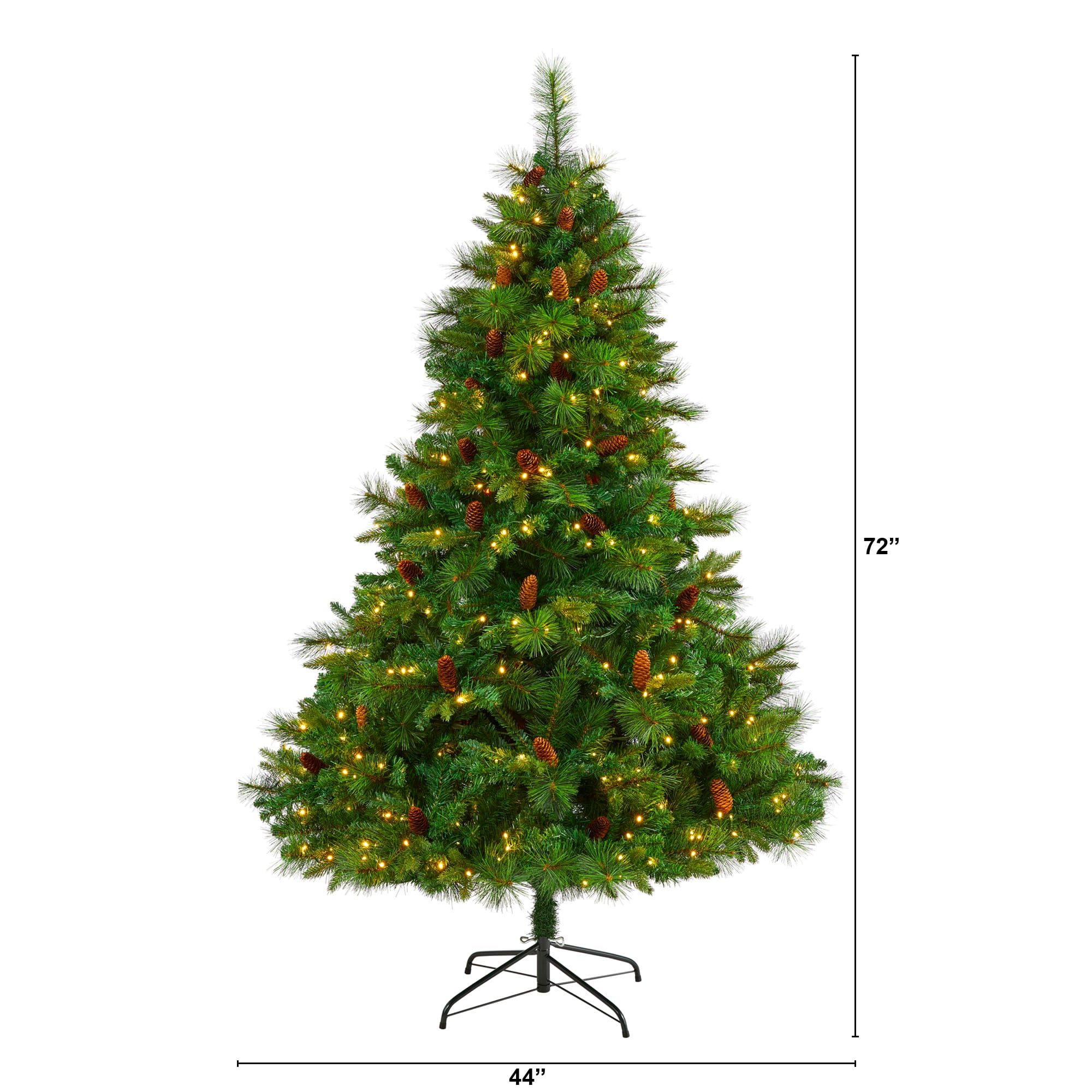 6ft. Pre-Lit West Virginia Mixed Pine Artificial Christmas Tree, Clear LED Lights