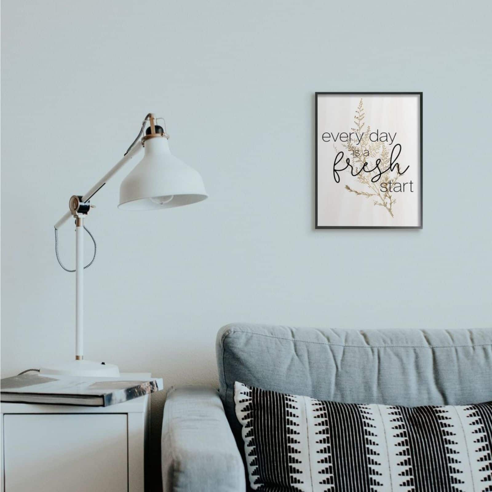 Stupell Industries Nature Everyday Fresh Start Print with Frame Wall Accent