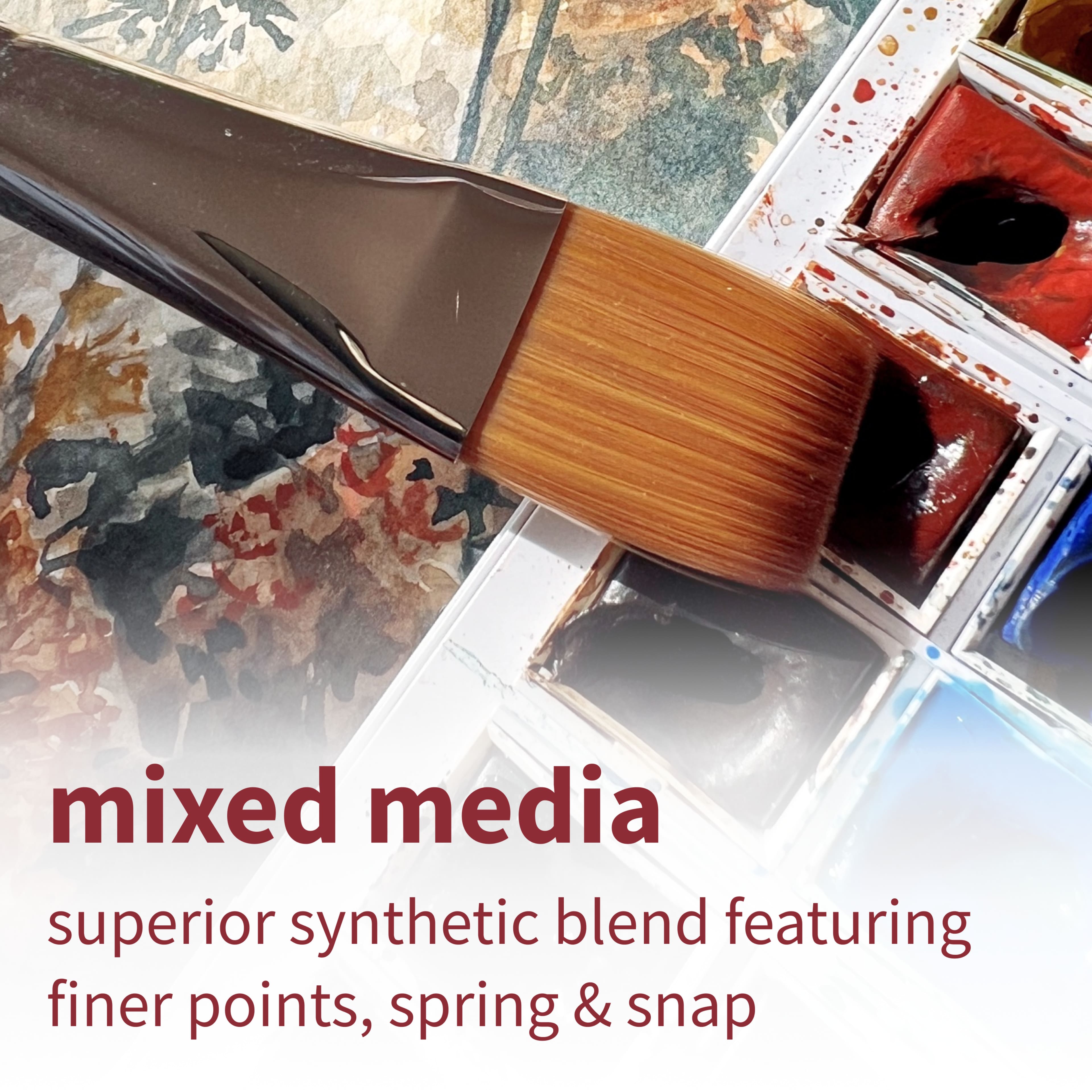 Princeton™ Velvetouch™ 1/4" Mixed Media Short Handle Mini Dagger Striper Brush