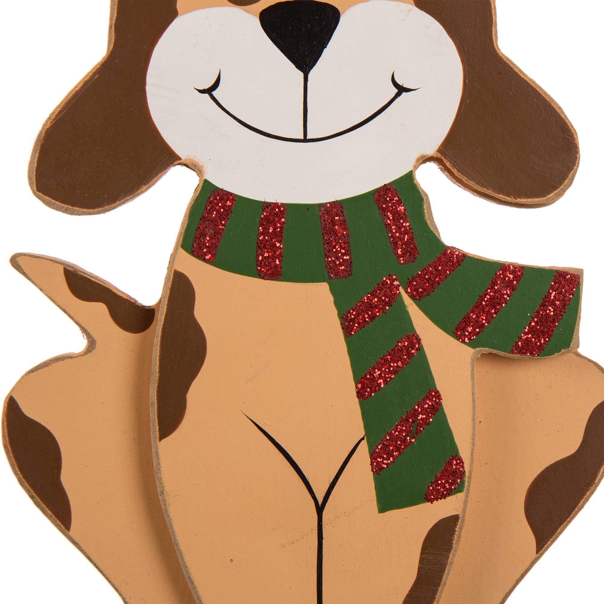 Glitzhome® 8" Wooden Metal Cat and Dog Stocking Holder Set