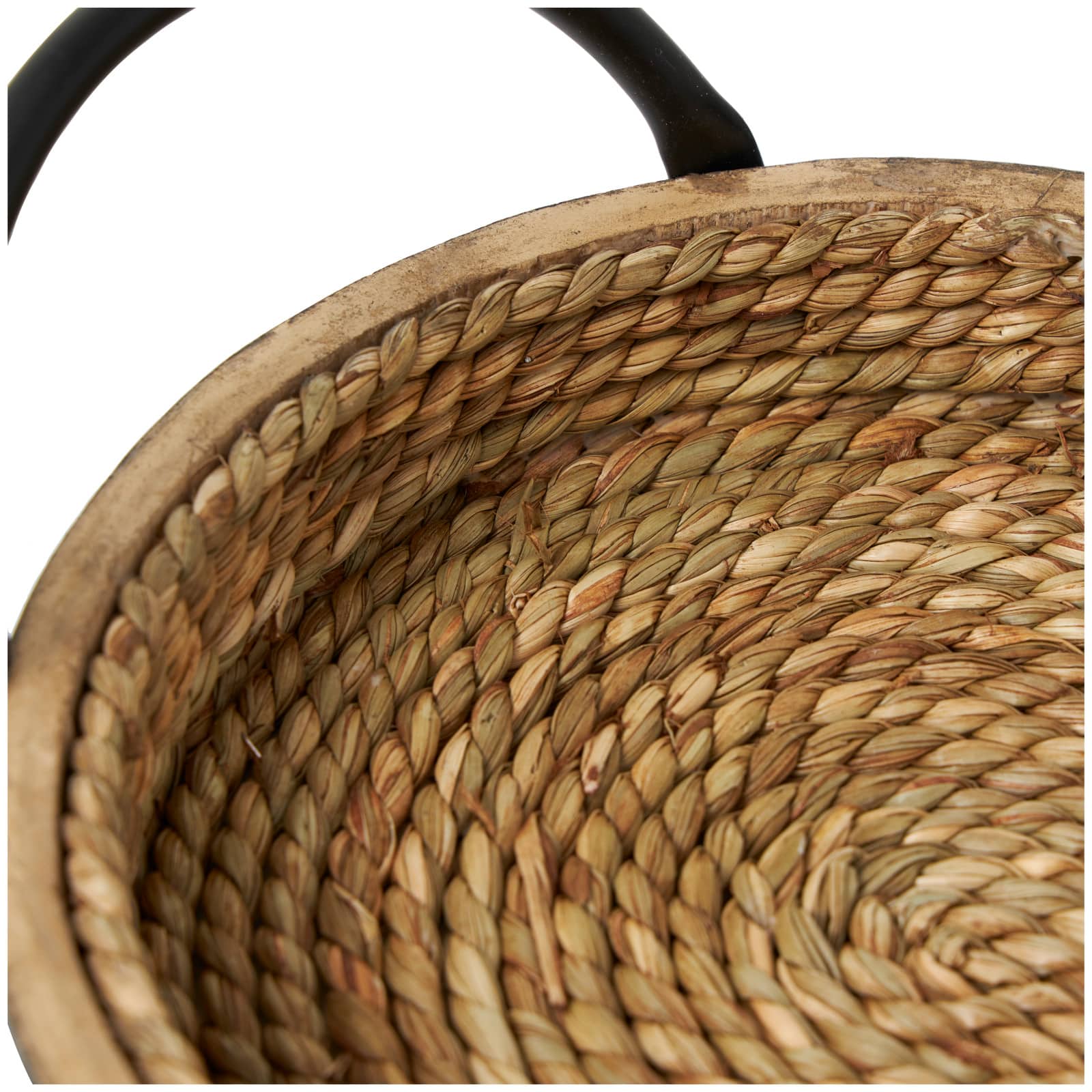 Brown Wooden Coiled Oval Nesting Tray Décor Set