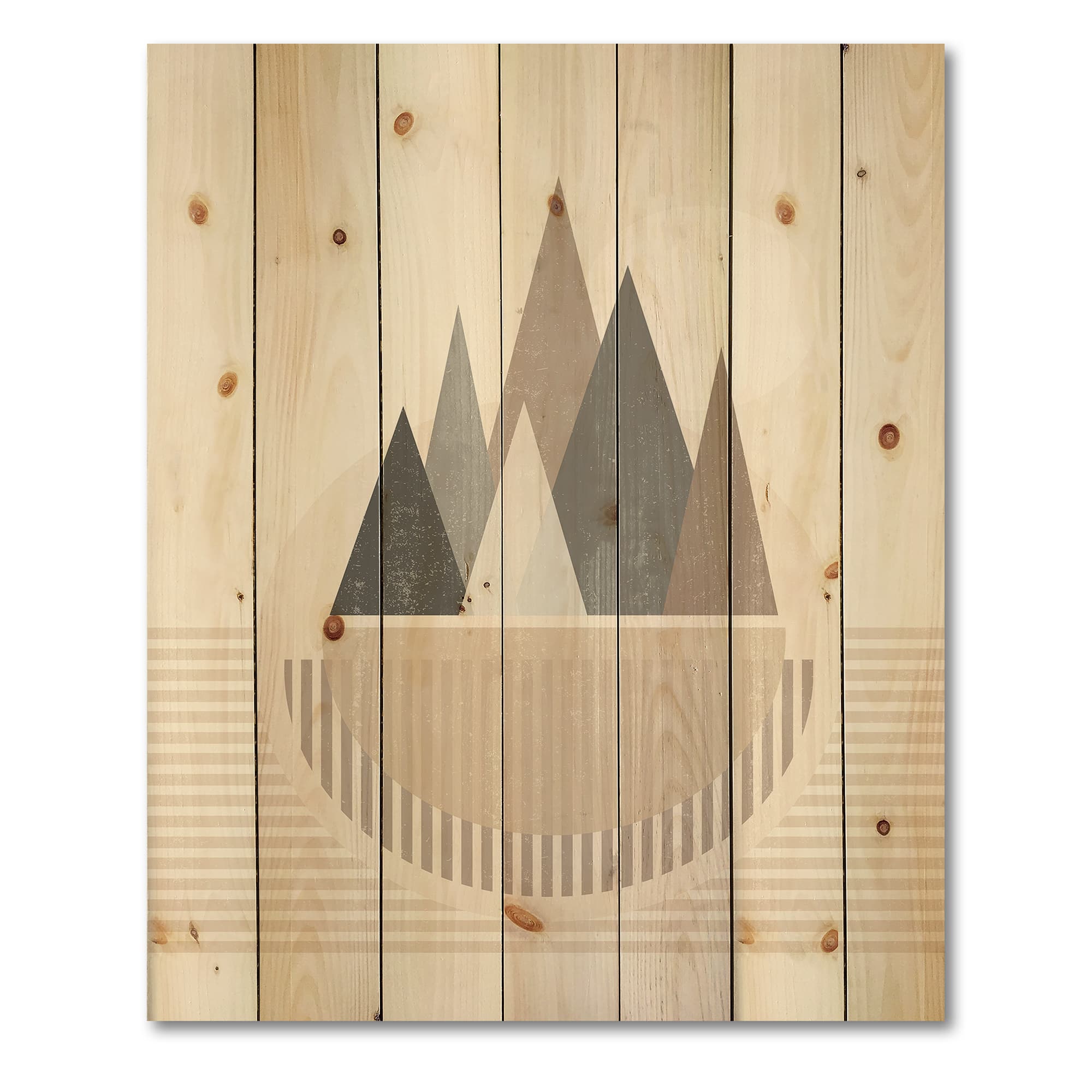Designart - Abstract Sun and Moon In Mountains III