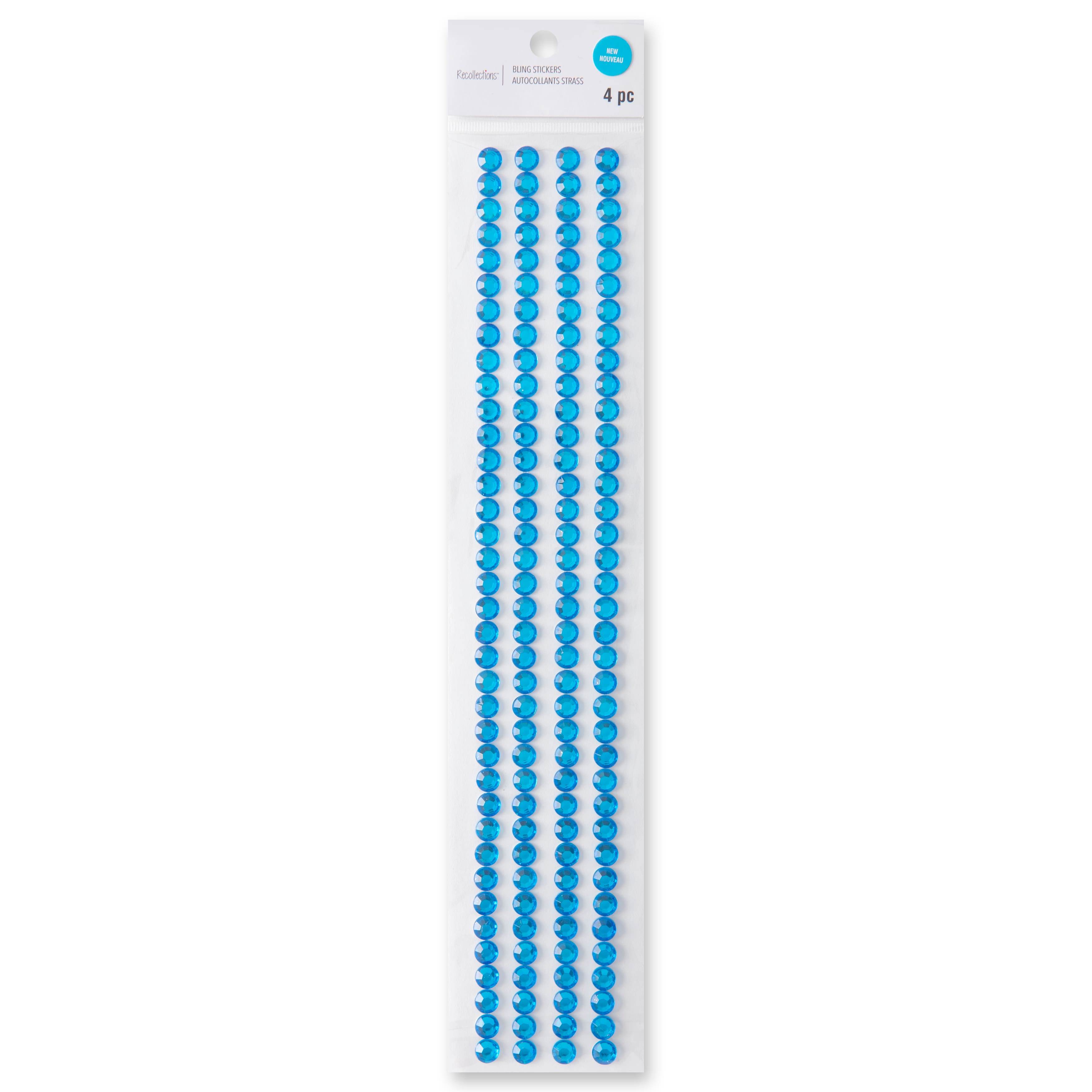 12 Packs: 4 ct. (48 total) Blue Bling Stickers by Recollections™