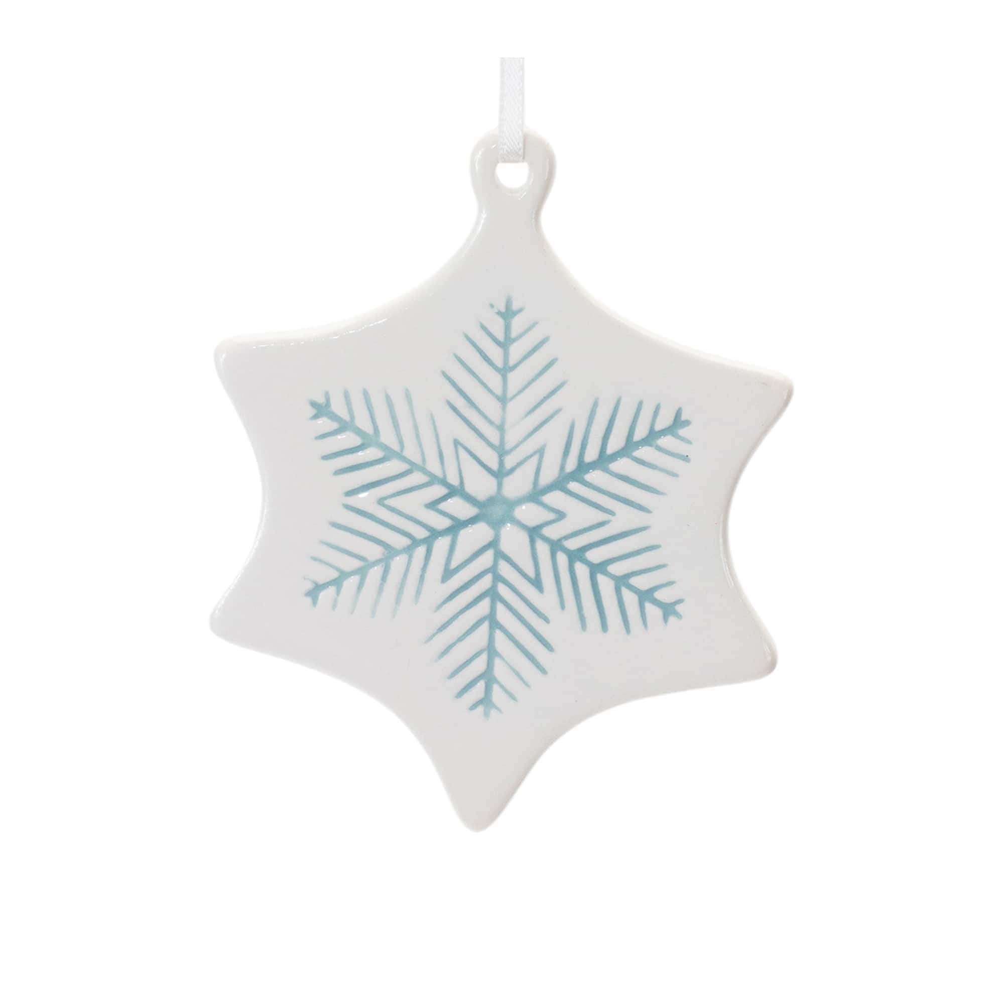 Etched Ceramic Ornament Set