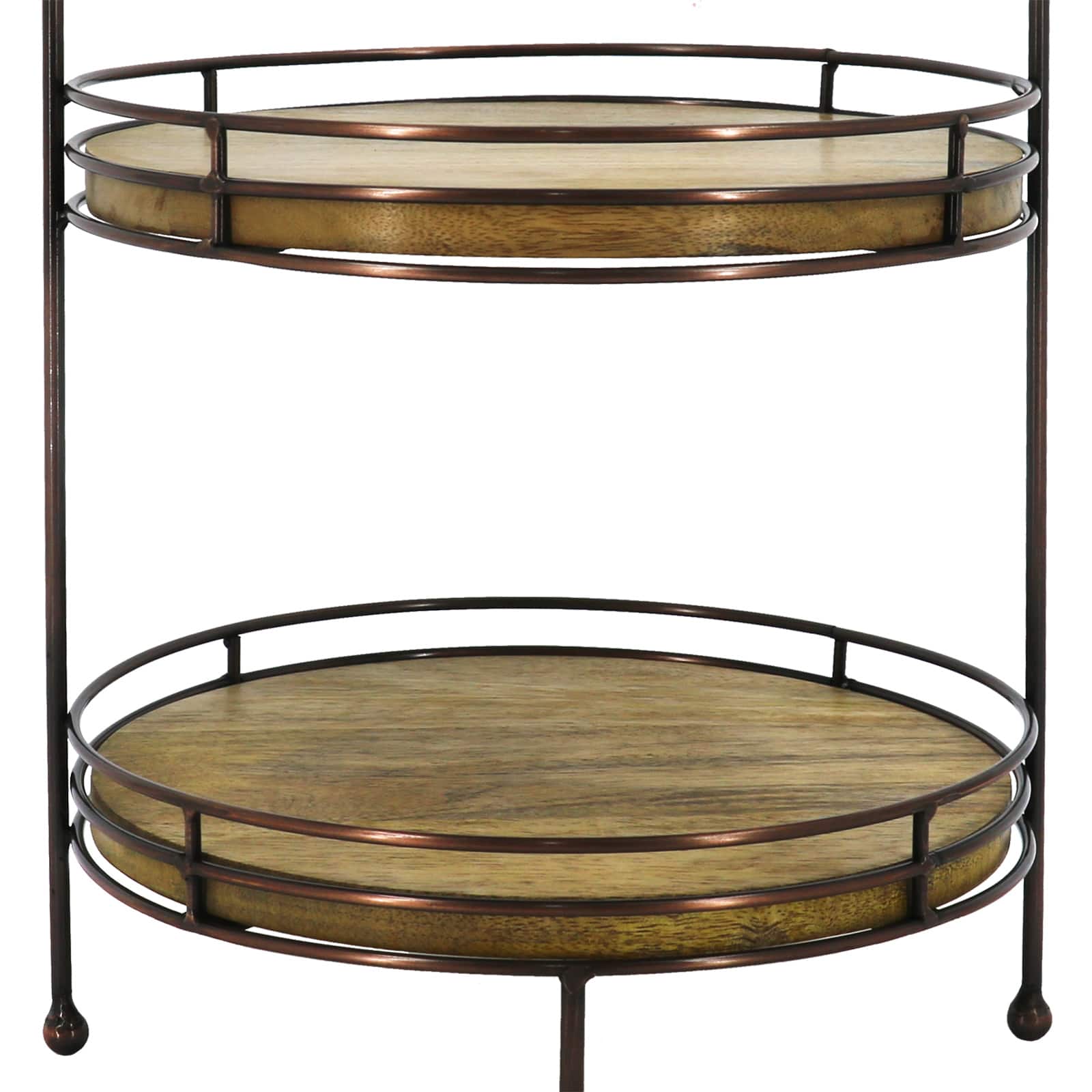 16.5" 2-Tier Wood & Metal Tray by Ashland®