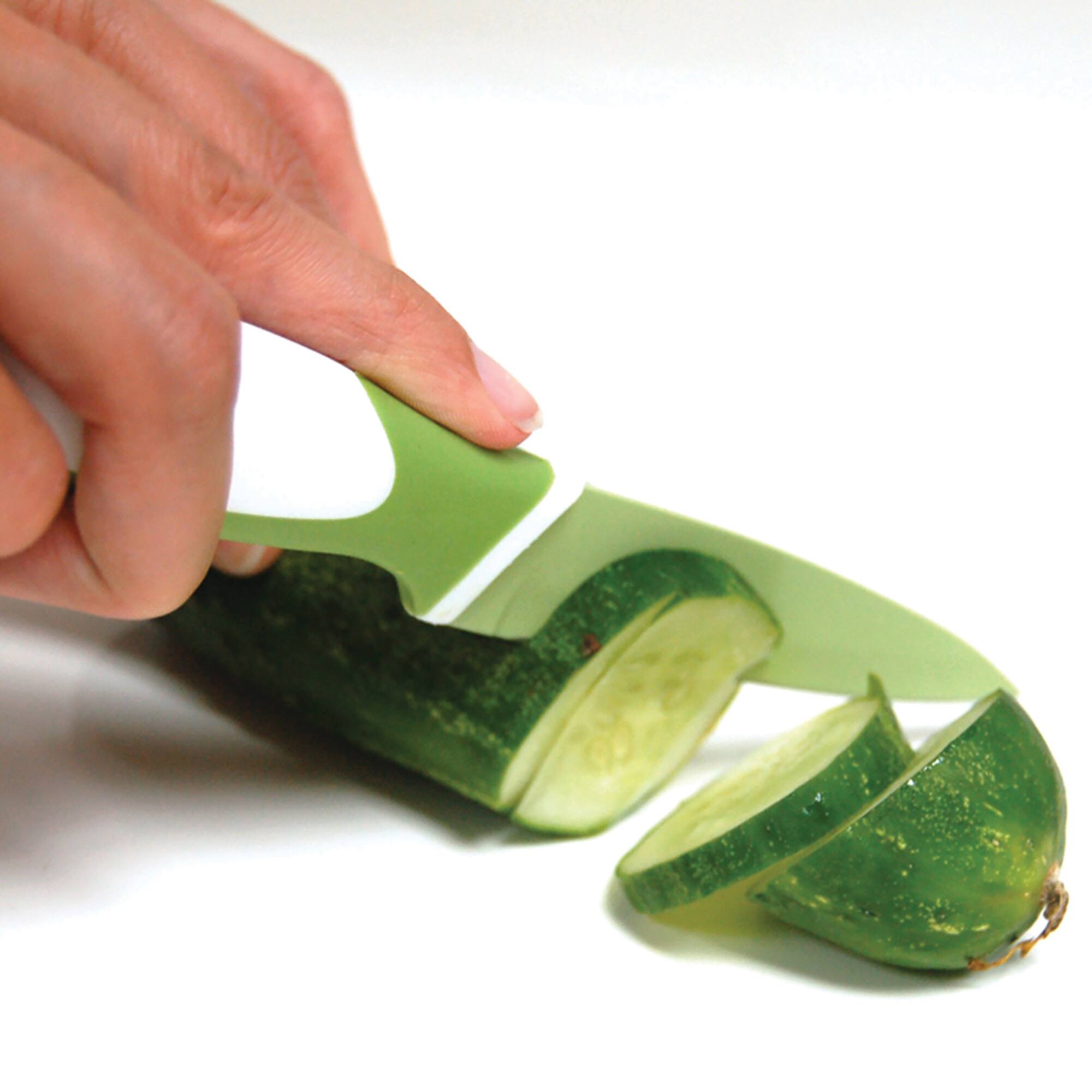 Starfrit 3.5" Green Paring Knife with Integrated Sharpening Sheath
