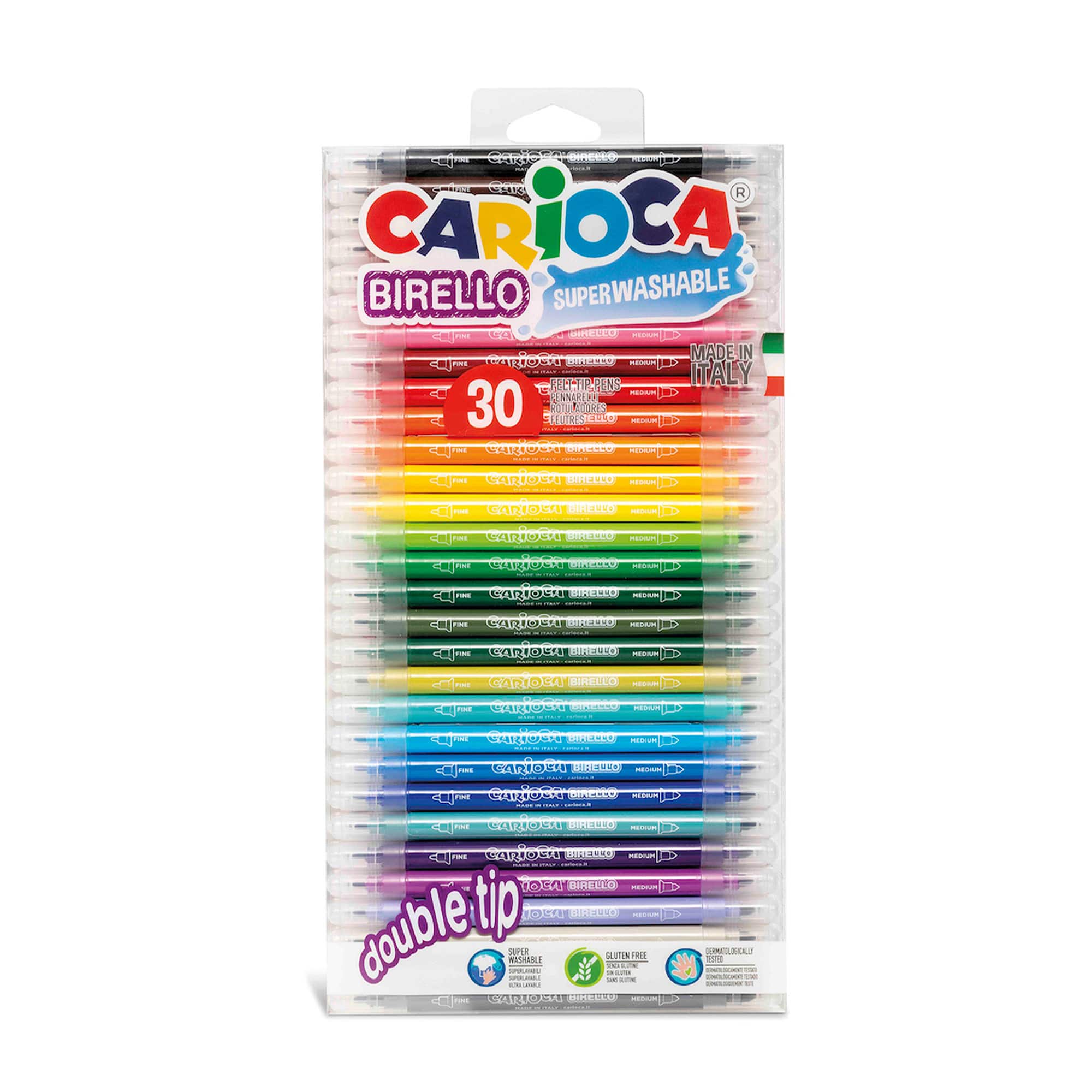 CARIOCA® Birello Washable Felt Tip Dual Tip Pen Set