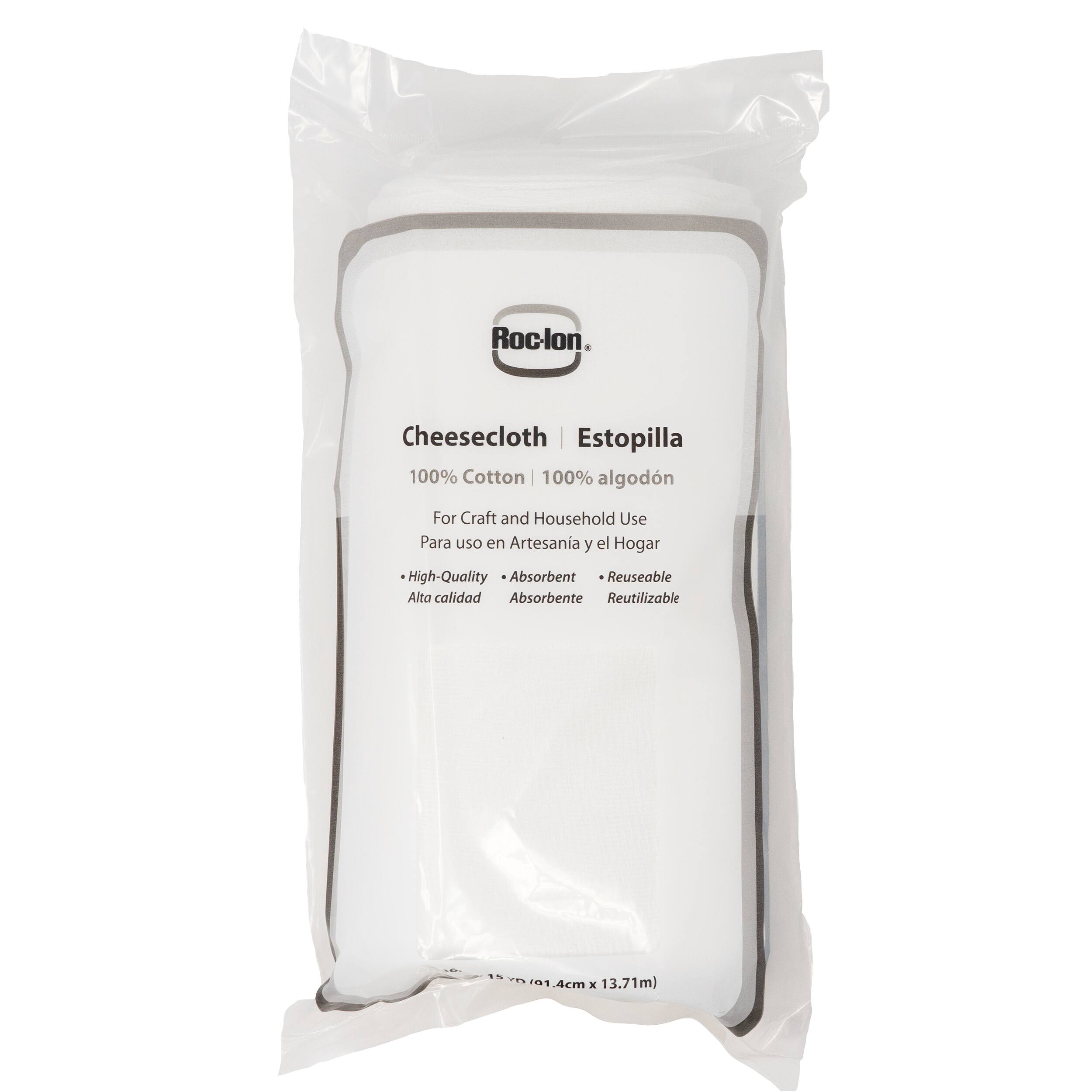 Roc-Lon 36" x 15yd. White Cotton Cheesecloth