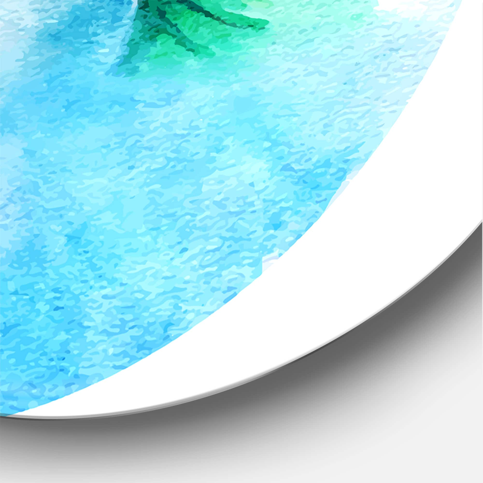 Designart - Mermaid Fish Tail - Nautical & Coastal Metal Circle Wall Art