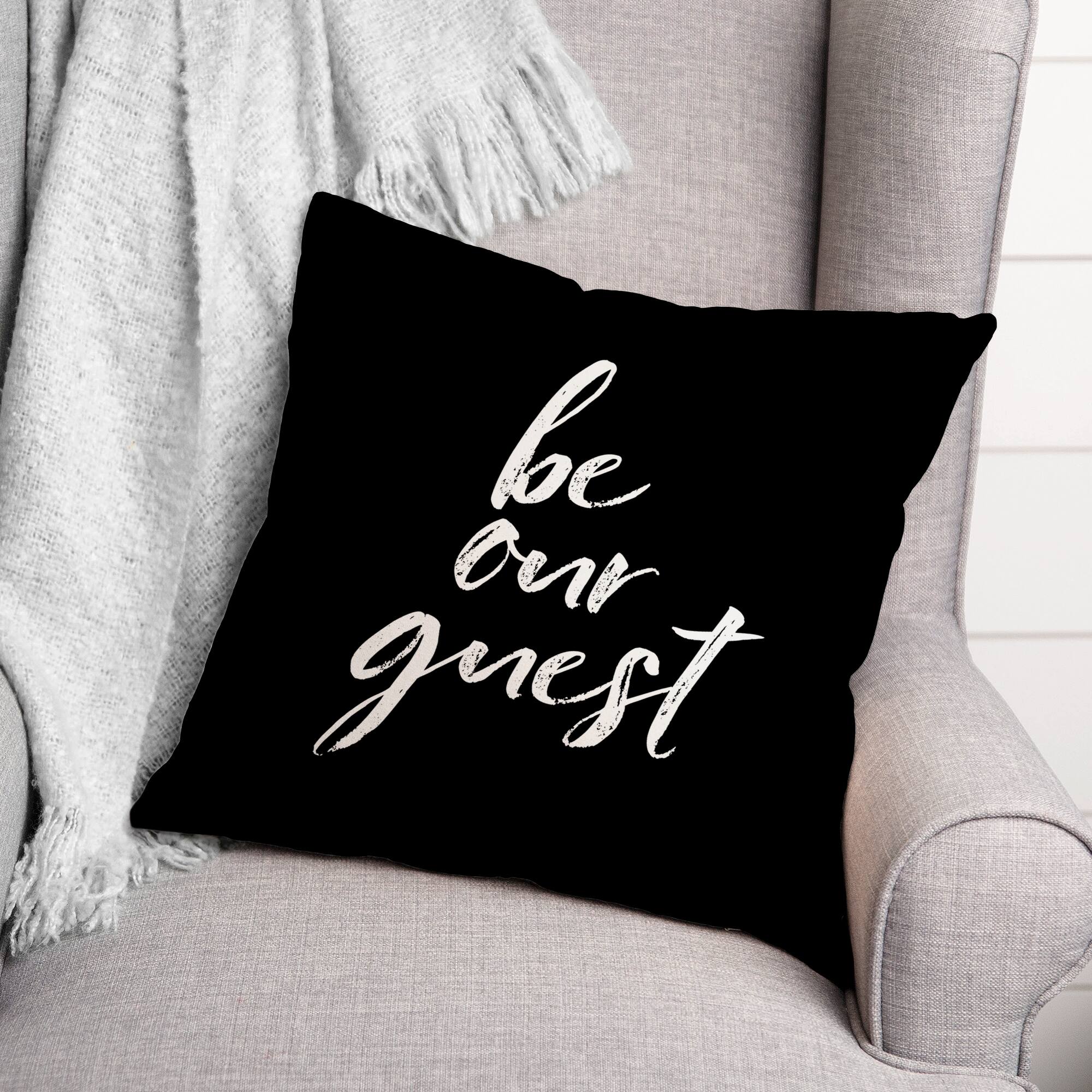 18" Be Our Guest Throw Pillow