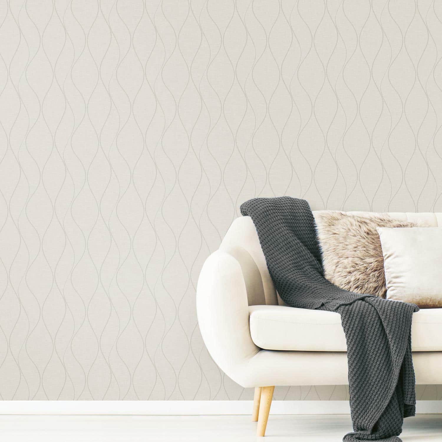 RoomMates Wave Ogee Peel & Stick Wallpaper
