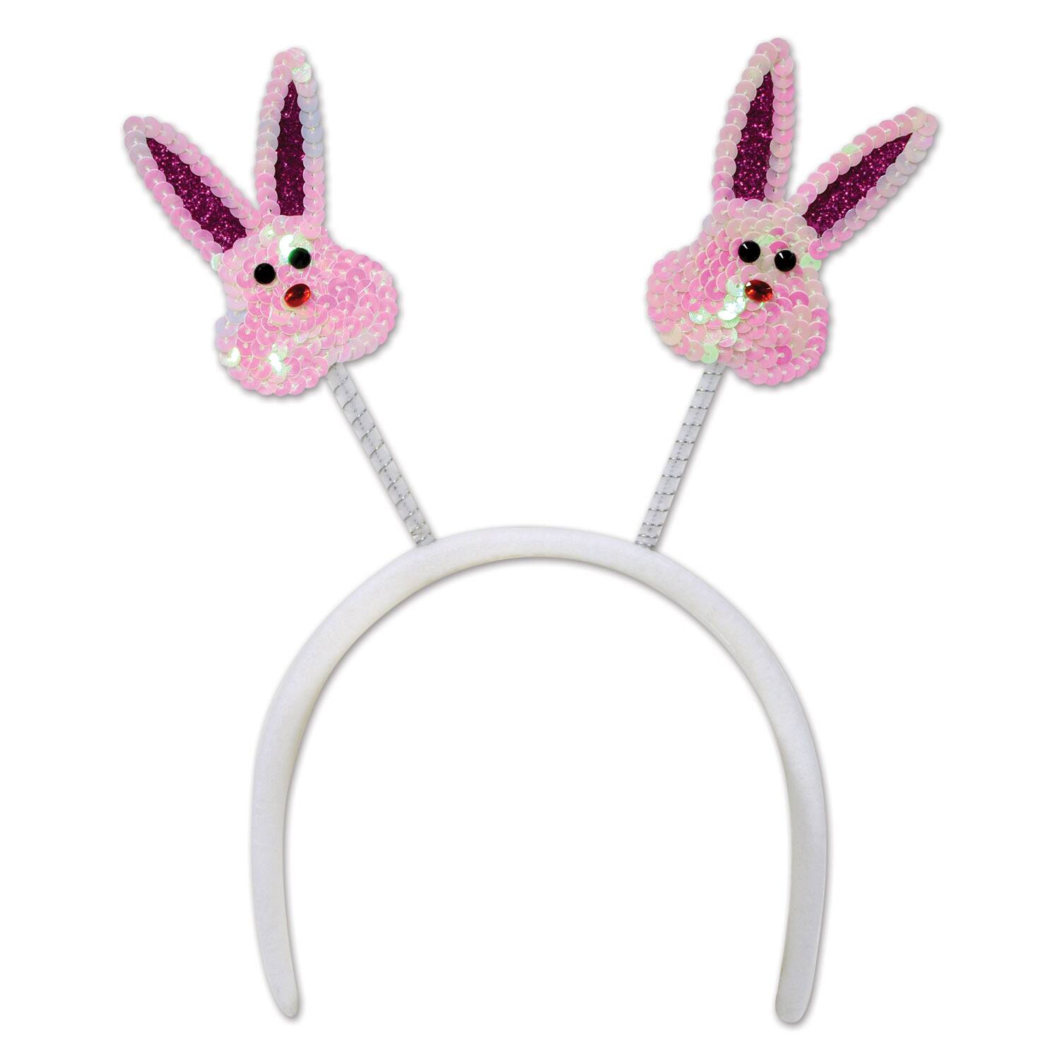 Beistle Adult Pink Sequined Bunny Boppers, 2ct.