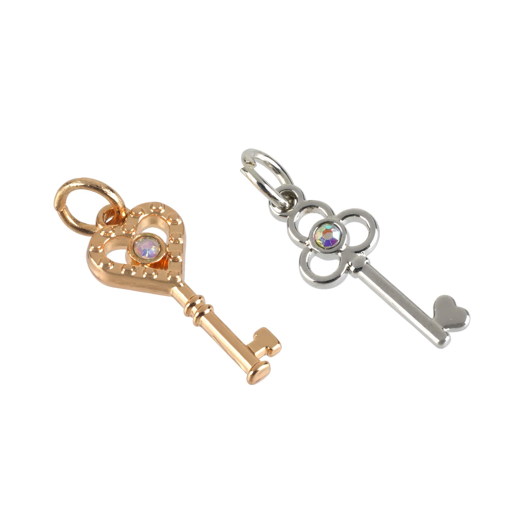 Gold & Rhodium Key Charms by Bead Landing™