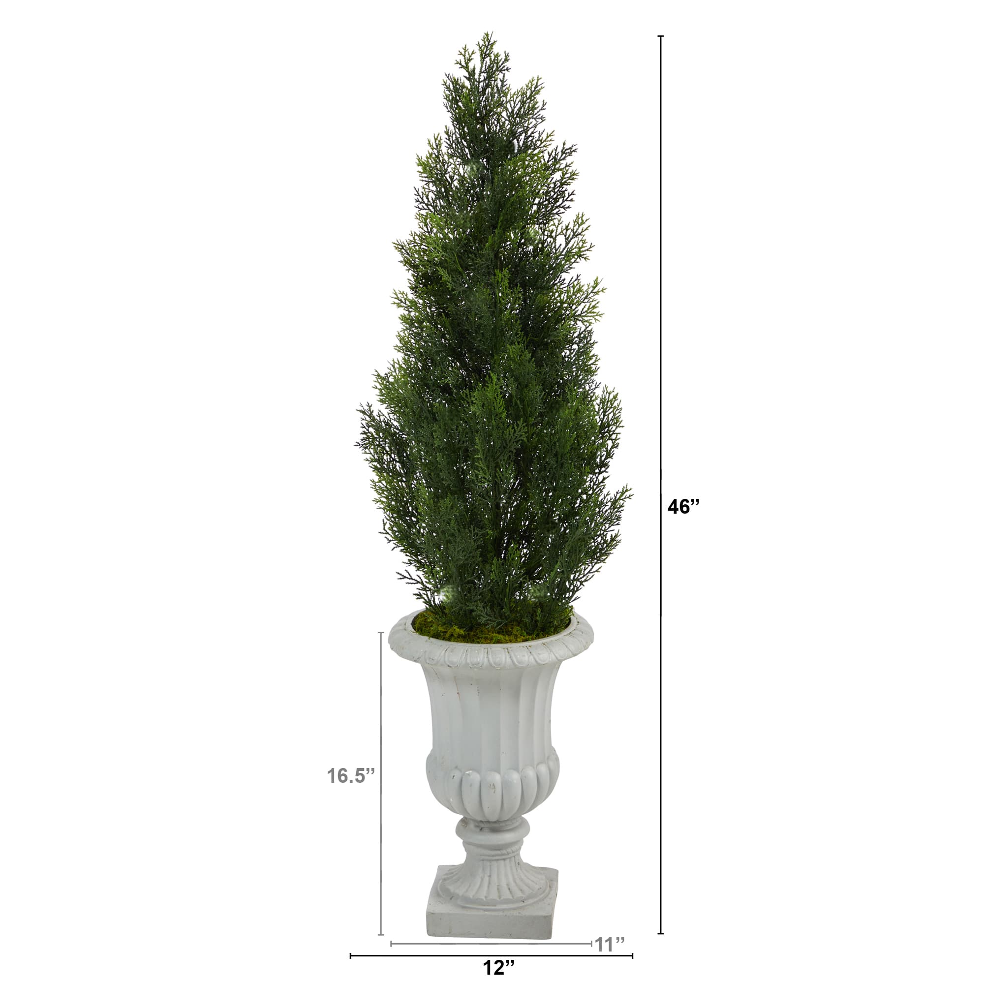 4ft. UV Resistant Mini Cedar Artificial Pine Tree in Decorative Urn