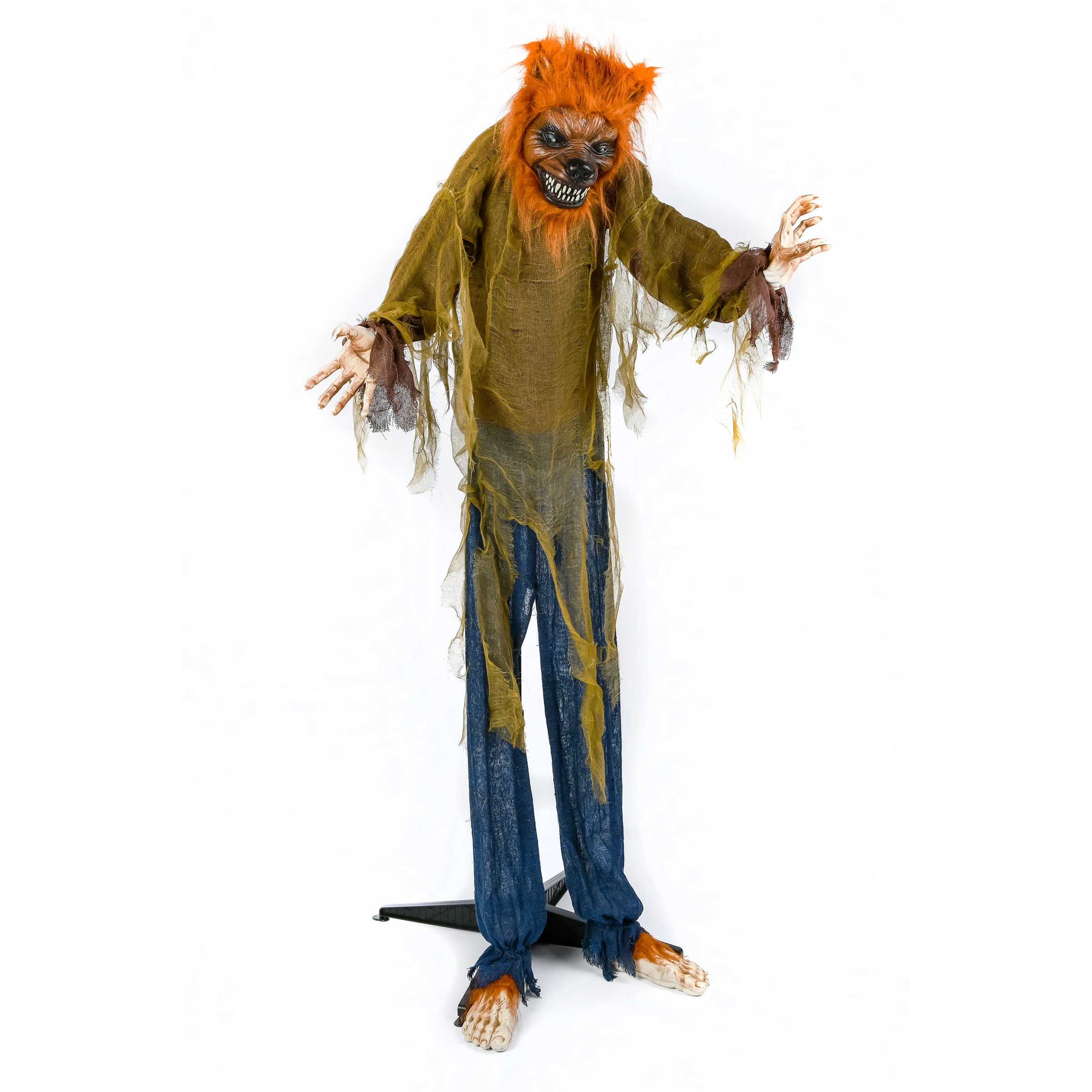 63" Halloween Sound Activated Animated Werewolf
