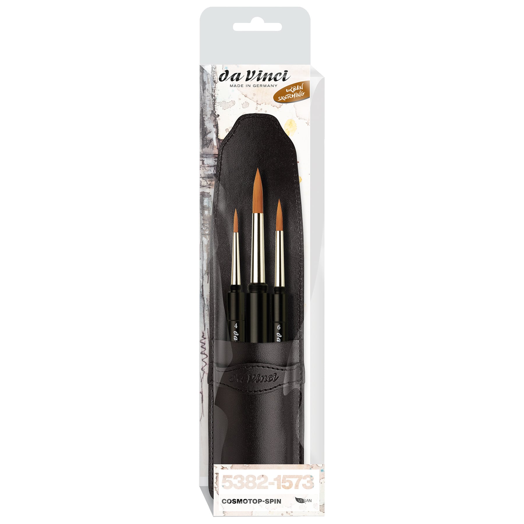 da Vinci COSMOTOP-SPIN Series 1573 3 Piece Round Brush Set