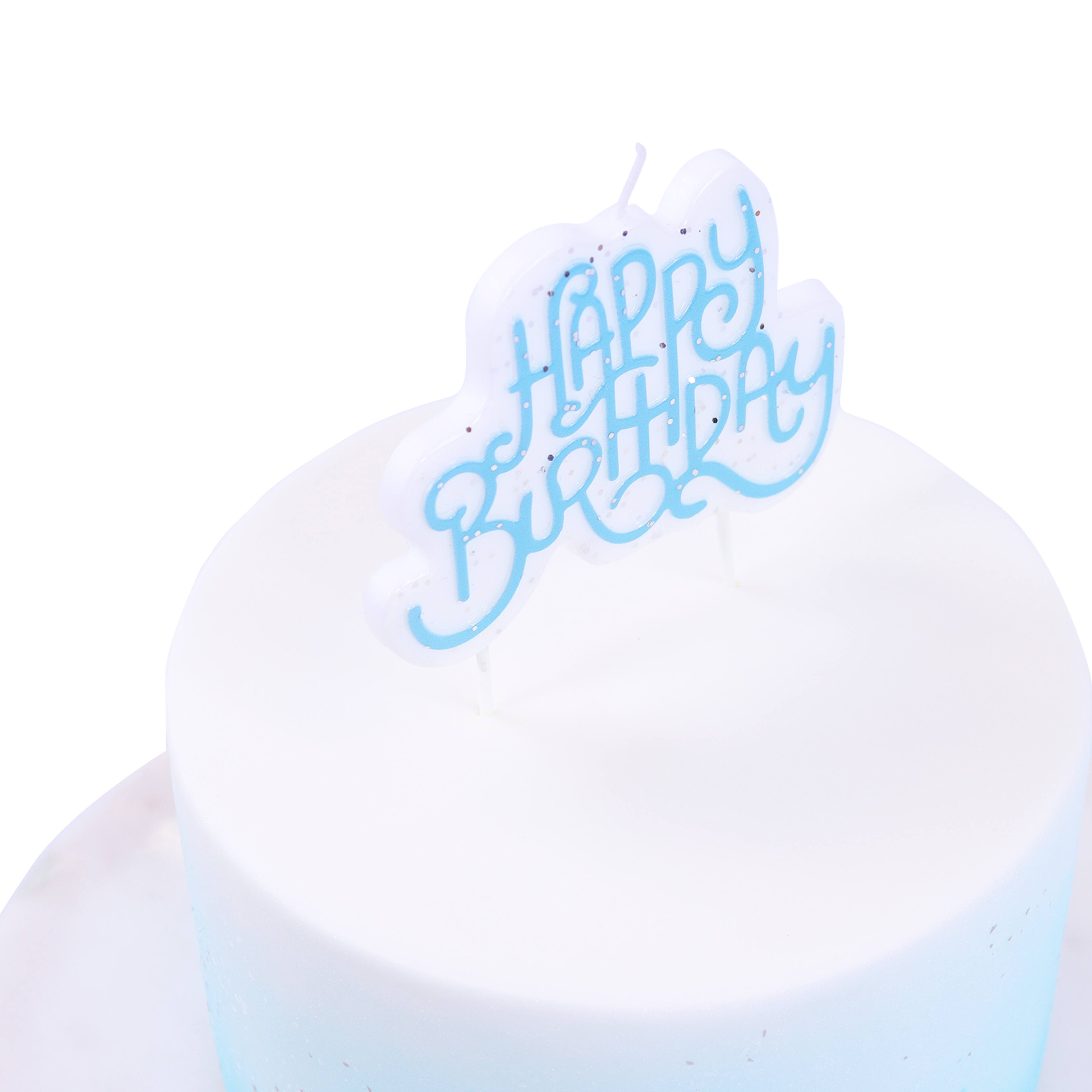 PME Party® Blue Happy Birthday Candle