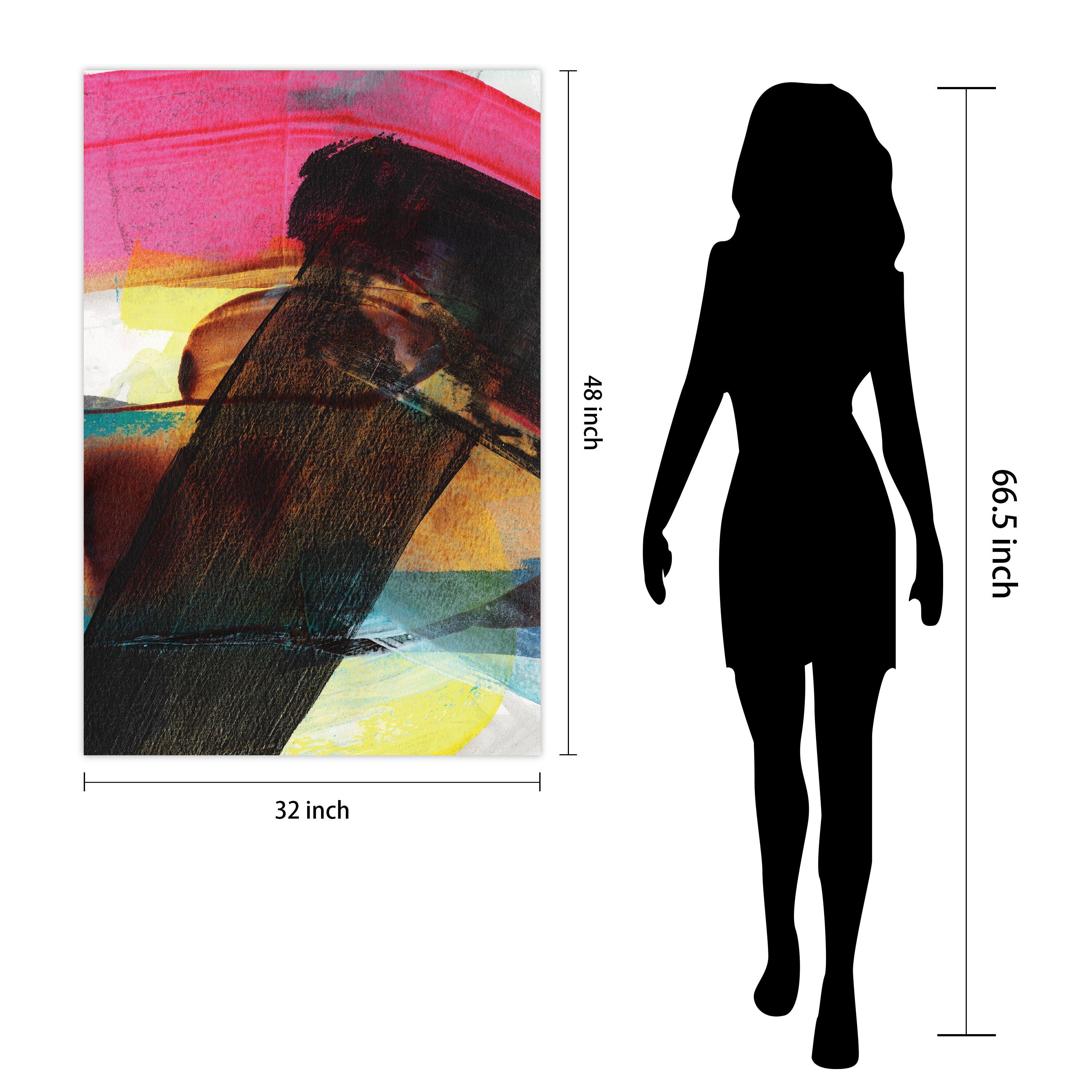 Empire Art Direct 48" x 32" Carnival Crossing Abstract I Frameless Printed Tempered Glass Wall Art