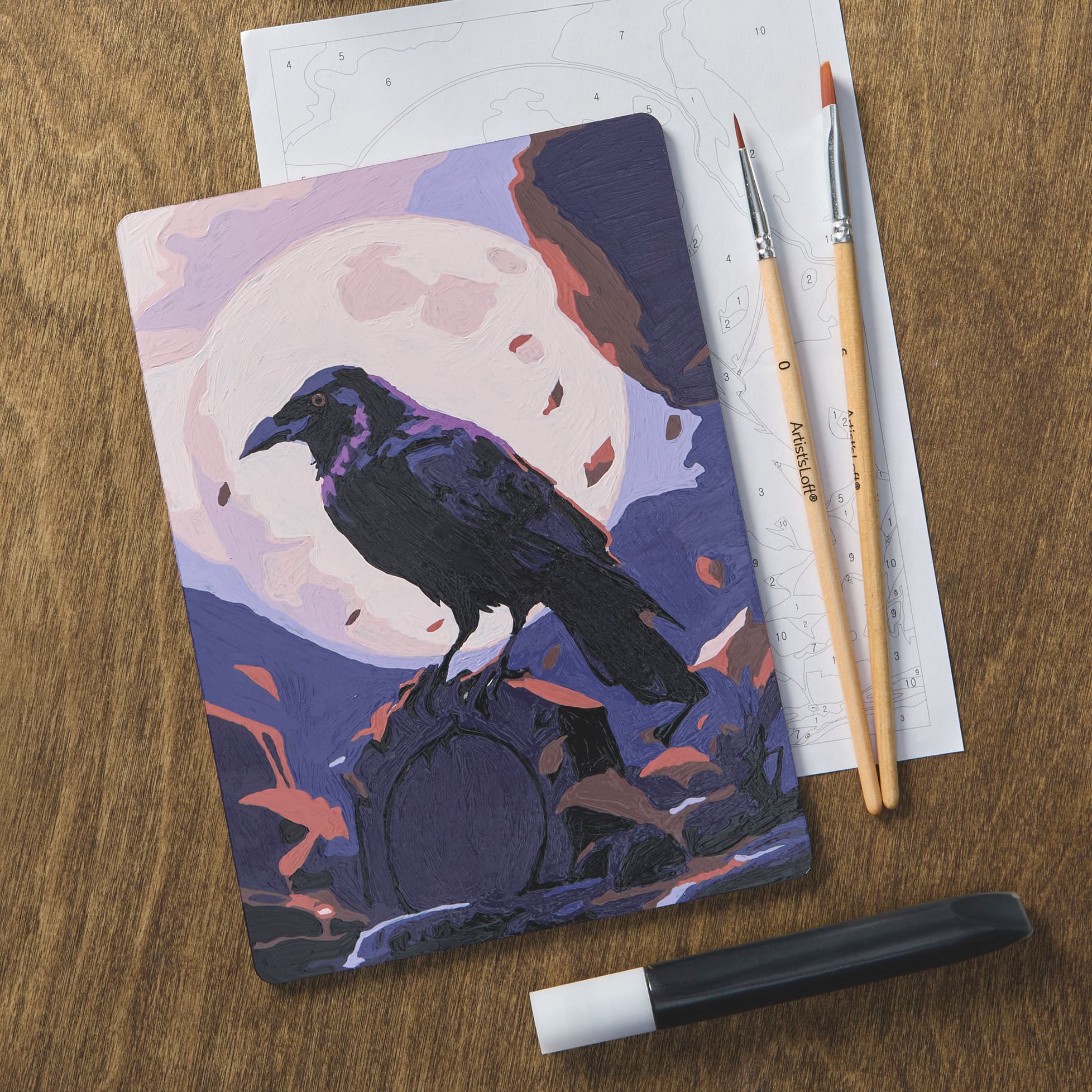 Light Up Raven Paint-by-Number Acrylic Surface Kit by Artist's Loft®