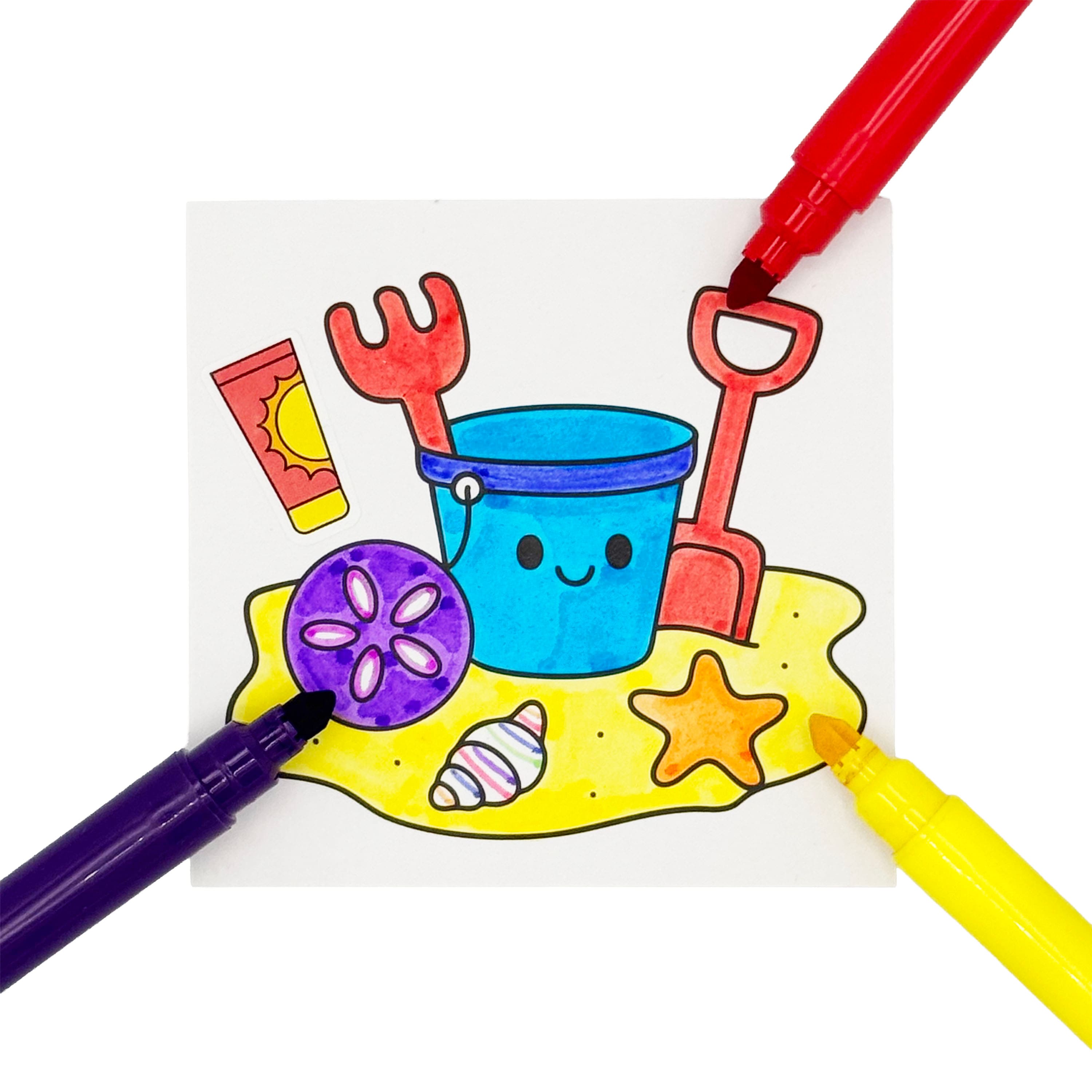 Little Yellow Bicycle® Sand Castle Mini Coloring Book