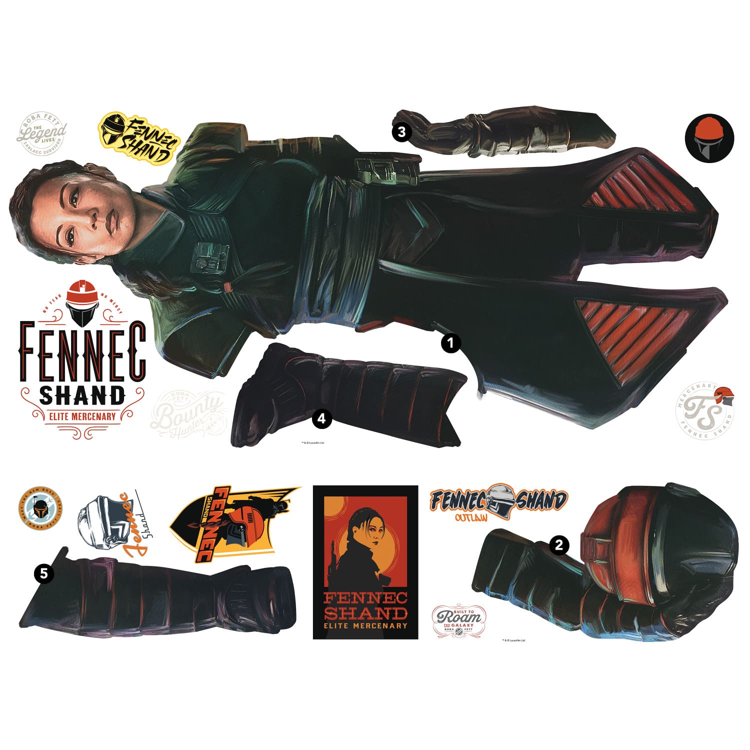 RoomMates The Book Of Boba Fett Fennec Shand Peel & Stick Giant Wall Decals