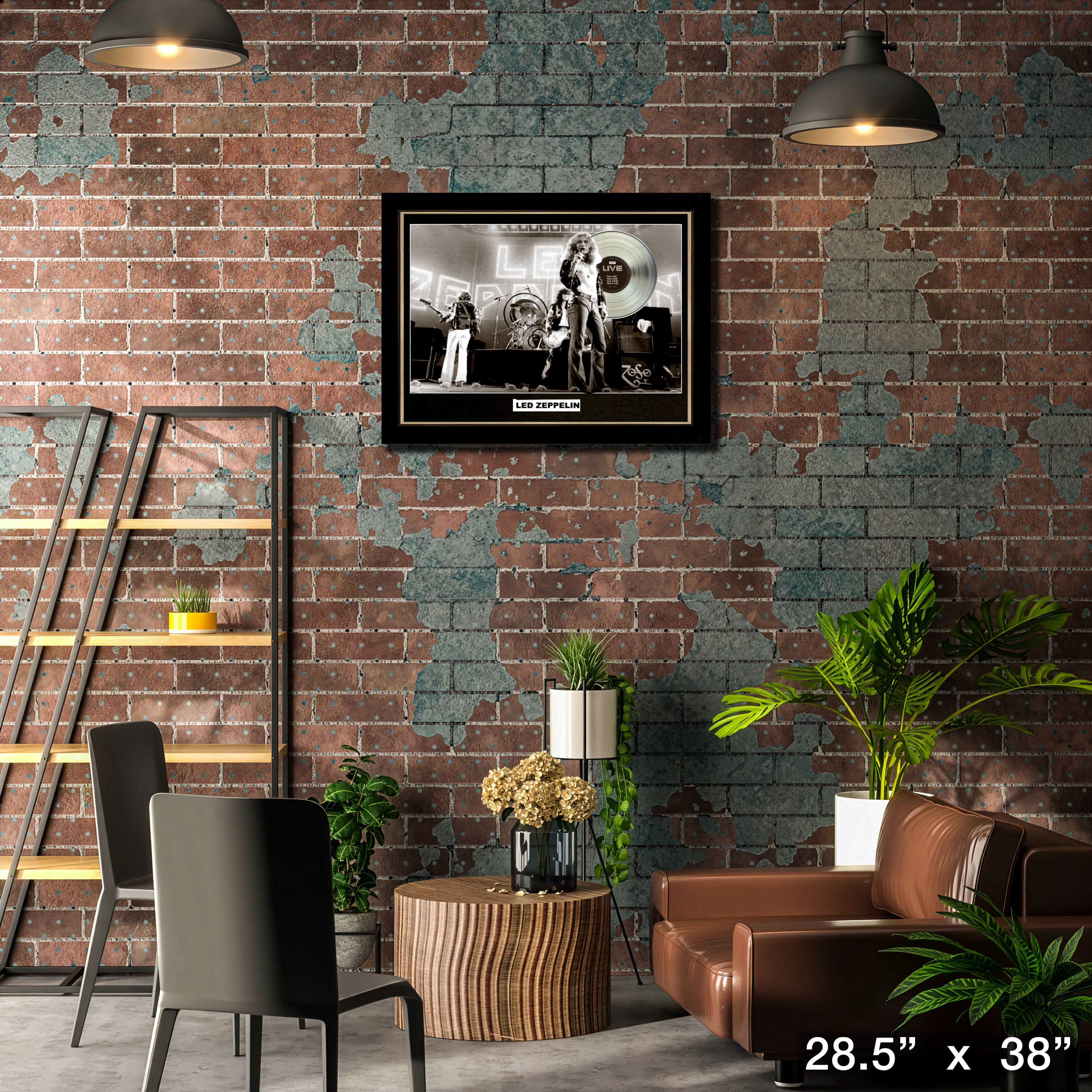 Led Zeppelin Live Framed with Platinum LP 28.5" x 38"