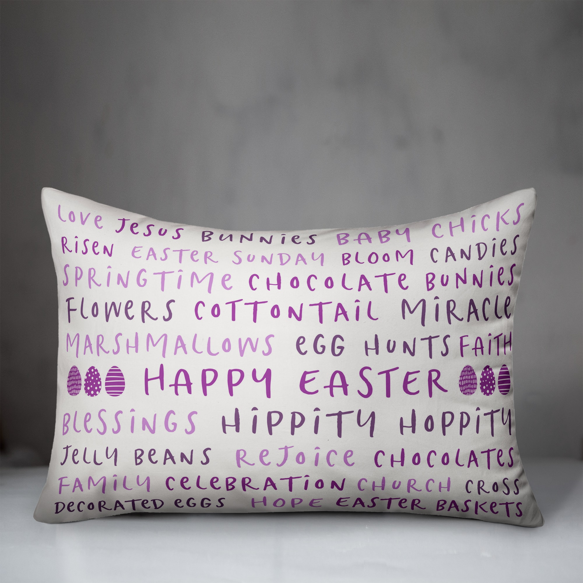 Easter Stuff Purples 2 14" x 20" Indoor / Outdoor Pillow