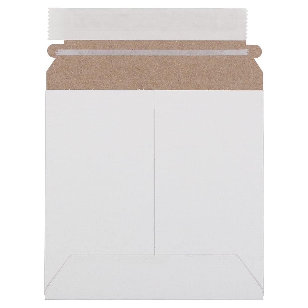 JAM Paper 6" x 6" White Flat Photo Mailer Peel & Seal Closure Envelopes, 6ct.