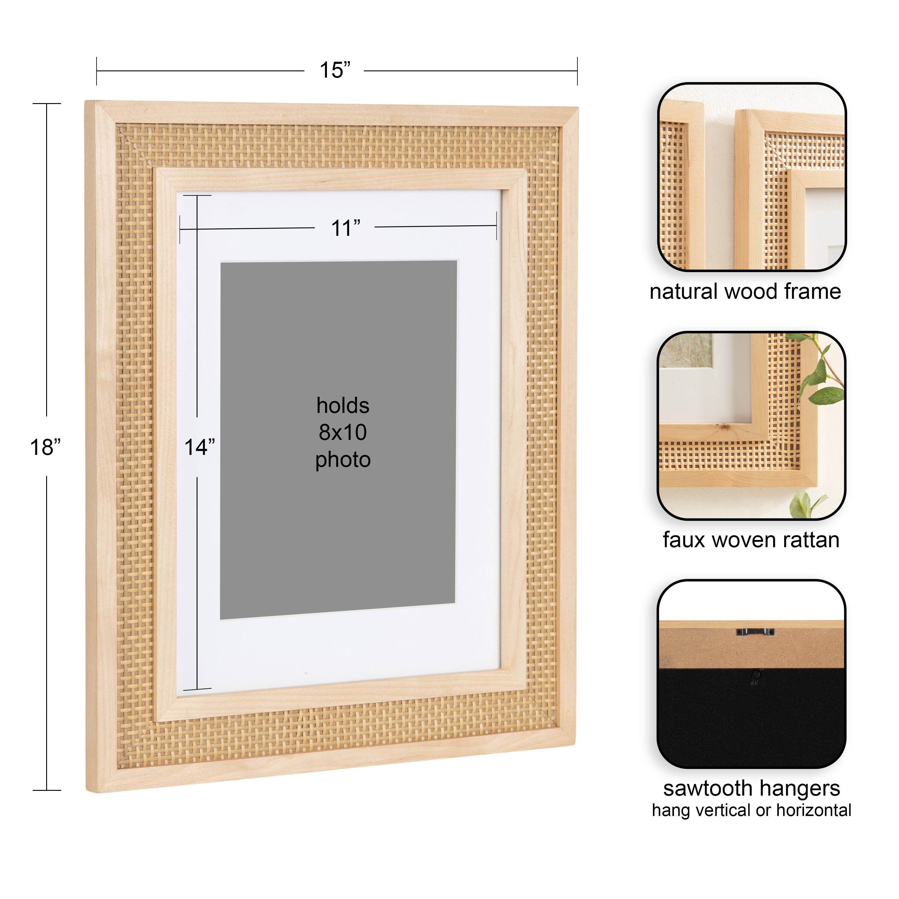 Kate and Laurel Corah Picture Frames with Mat, 2ct.