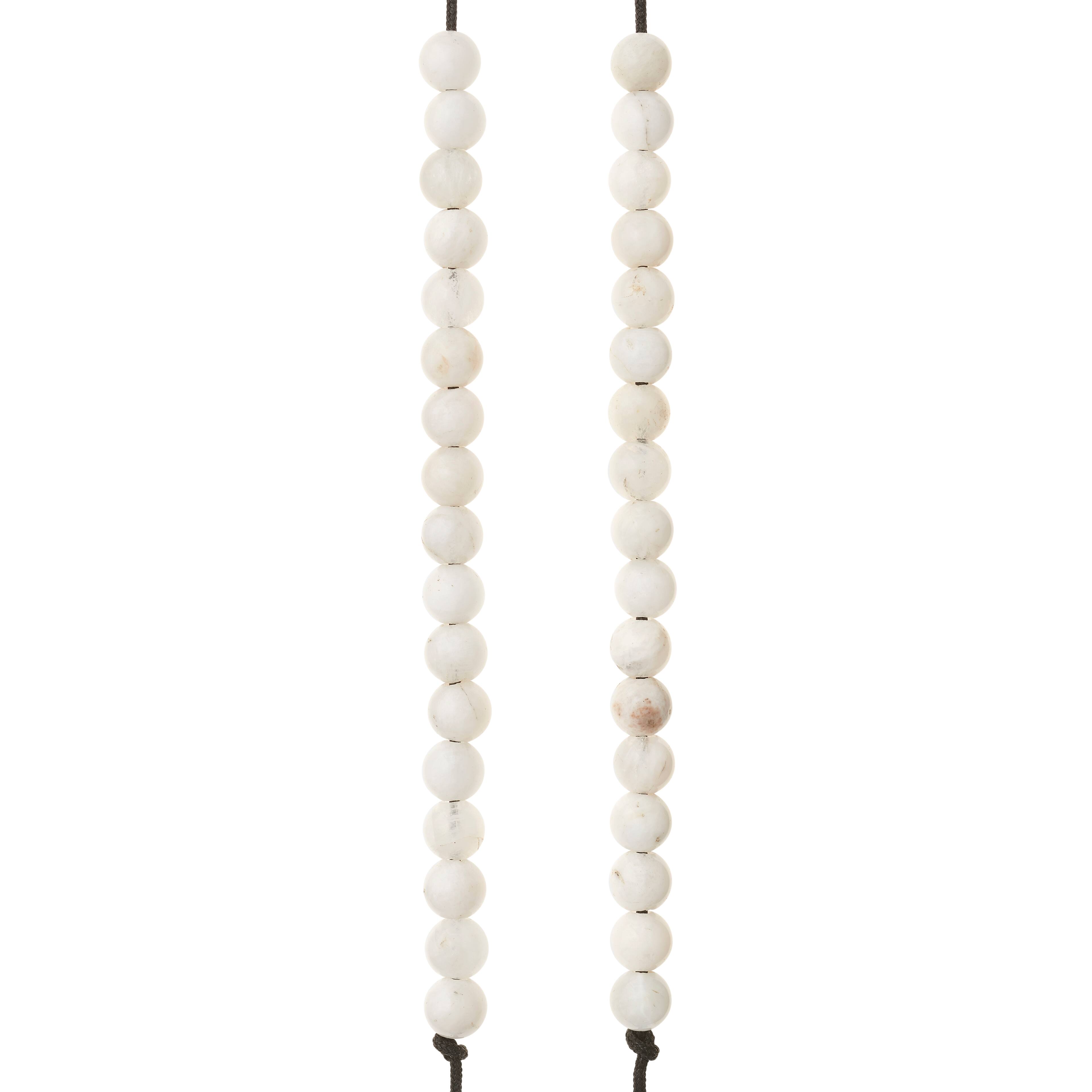 White Moonstone Round Beads, 8mm by Bead Landing™