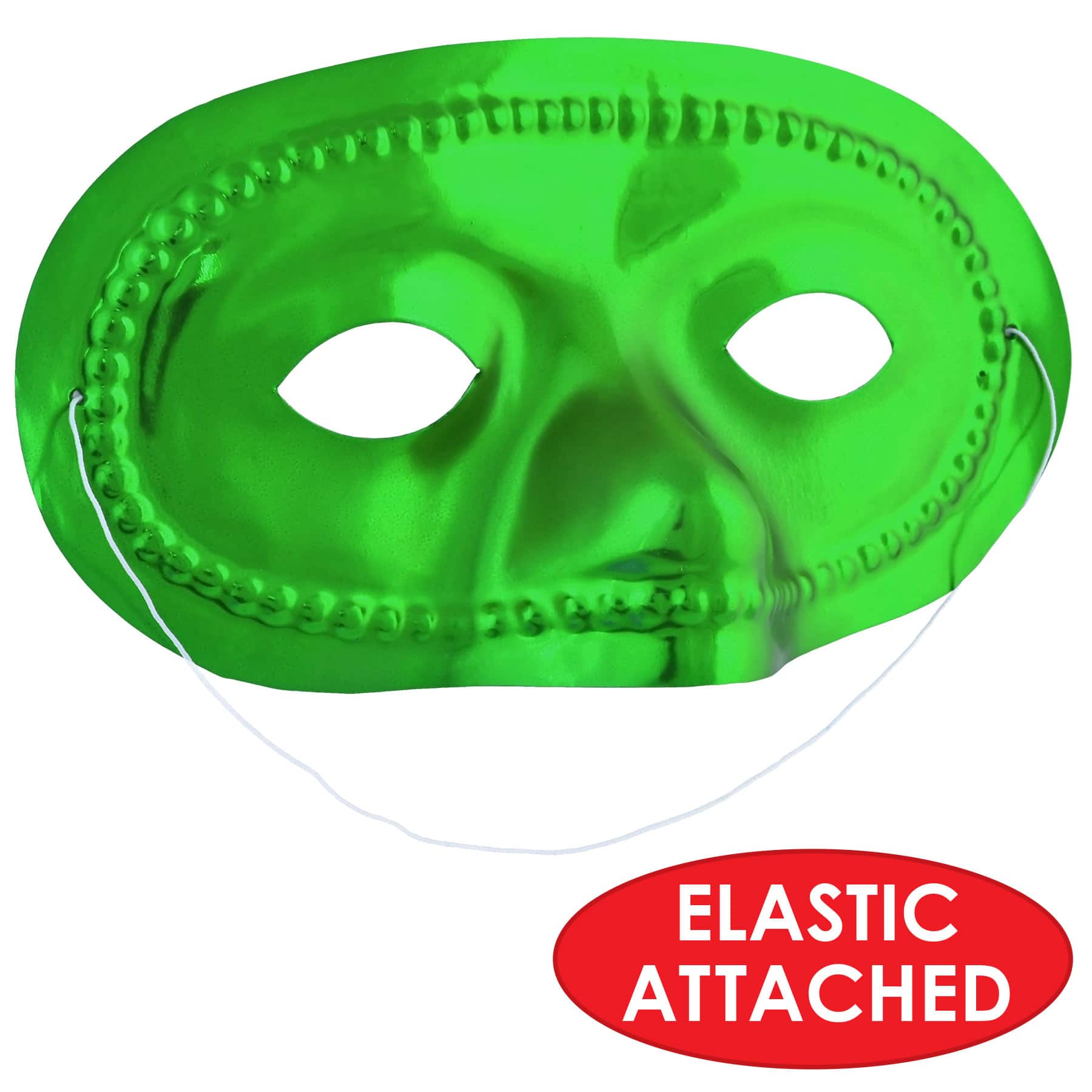 Beistle Gold, Green & Purple Half Masks, 8ct.