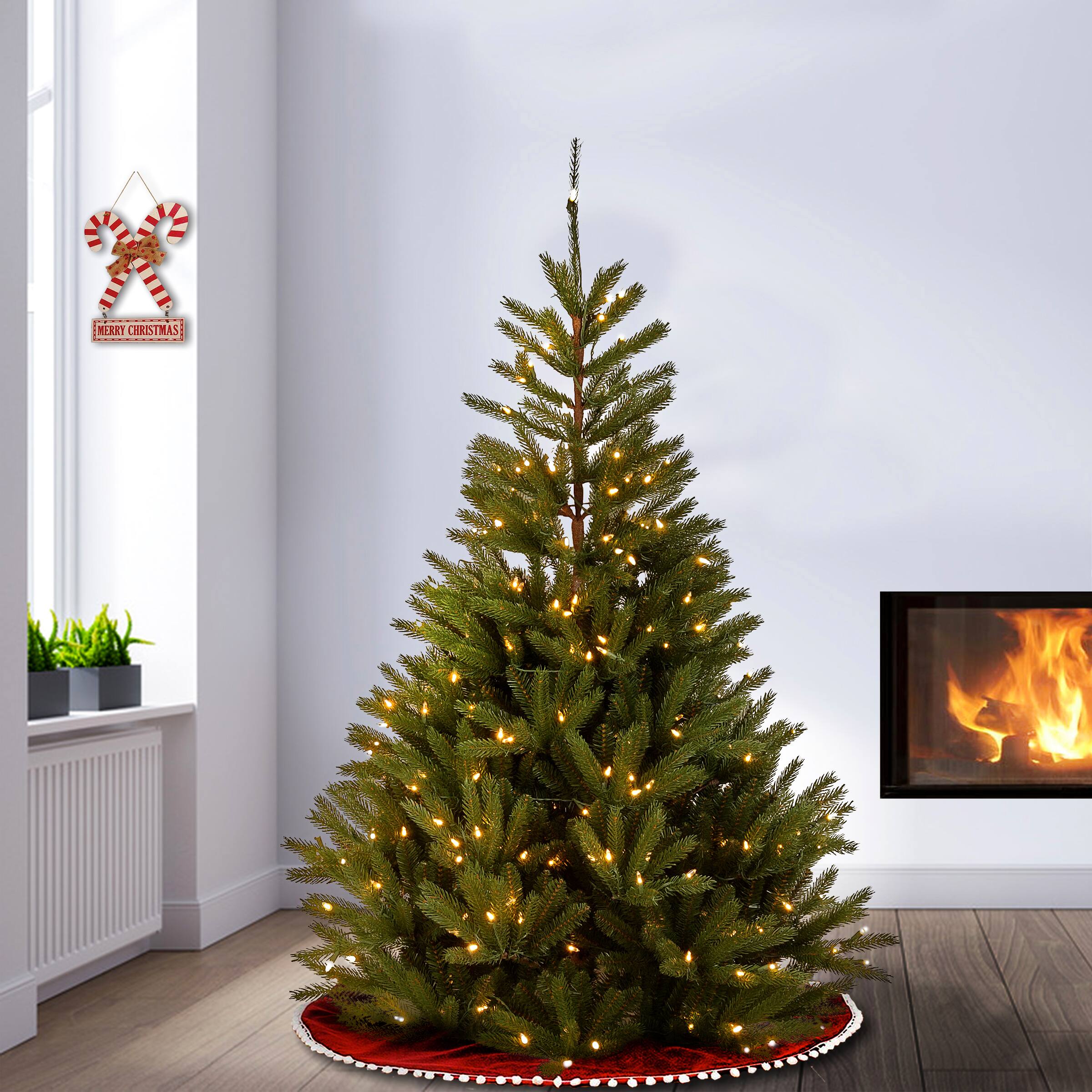7.5ft. Pre-Lit Topeka Spruce Artificial Christmas Tree, Clear Lights