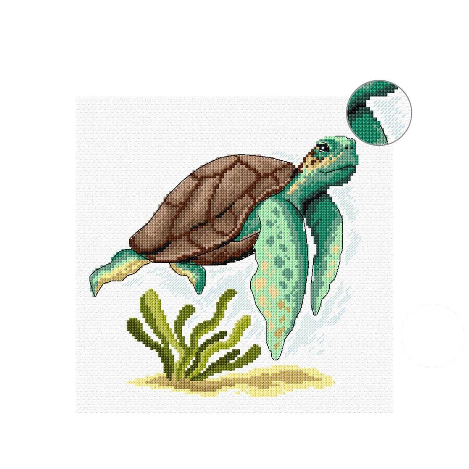 Orchidea Turtle Counted Cross Stitch Kit