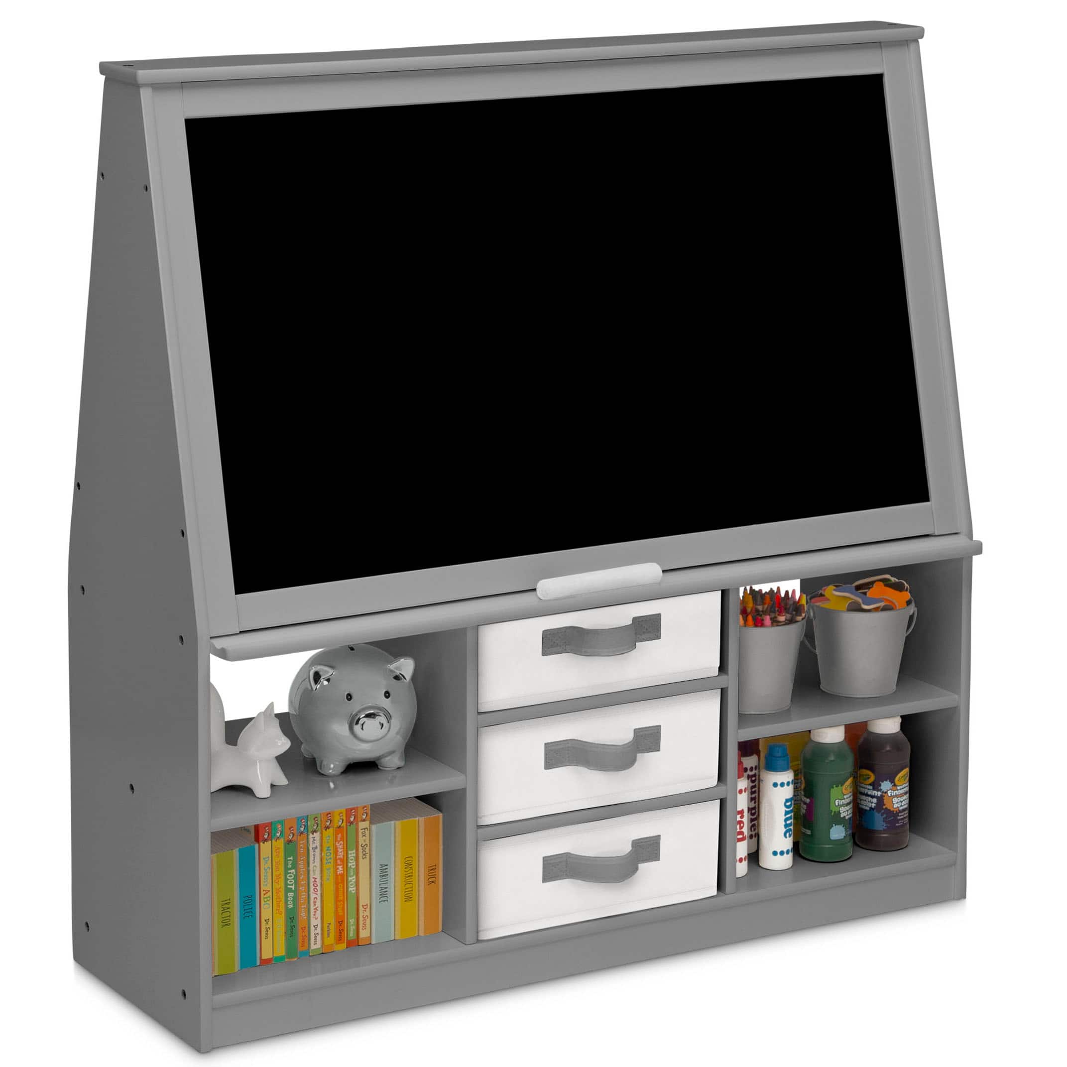 Delta Children At-Home Artist Center Deluxe Double-Sided Easel & Storage Unit