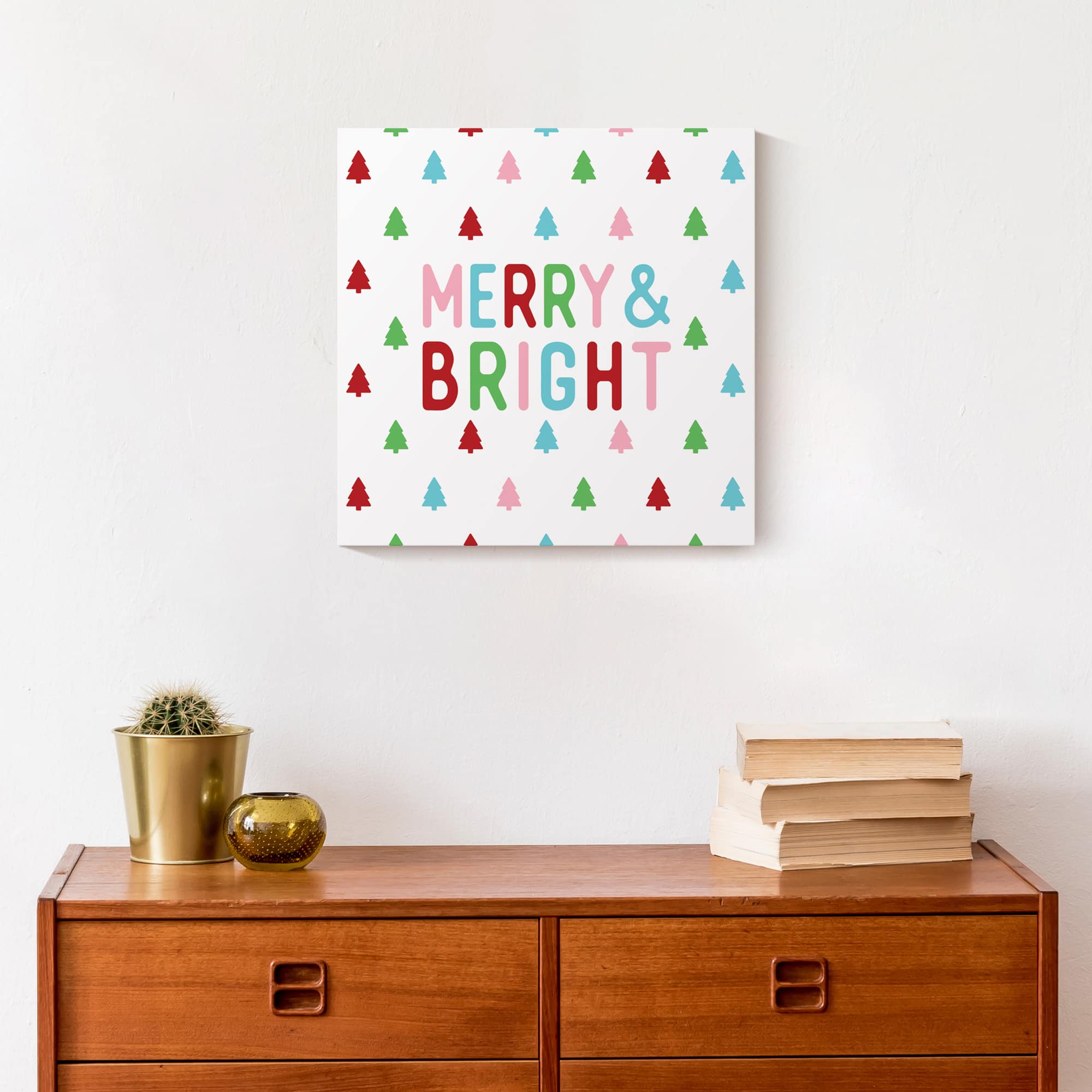 Merry and Bright 12x12 Canvas Wall Art
