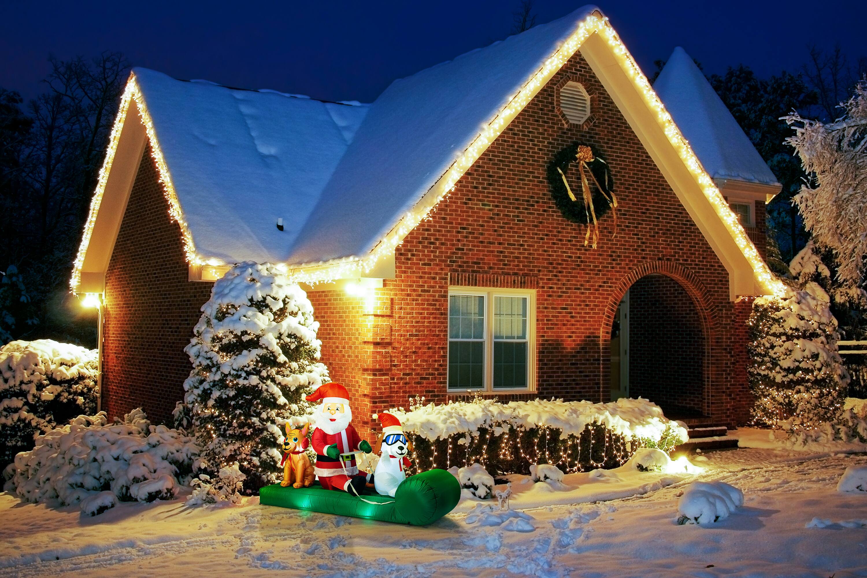 Mr. Christmas 8ft. Santa's Dog Sled Outdoor Lit Inflatable