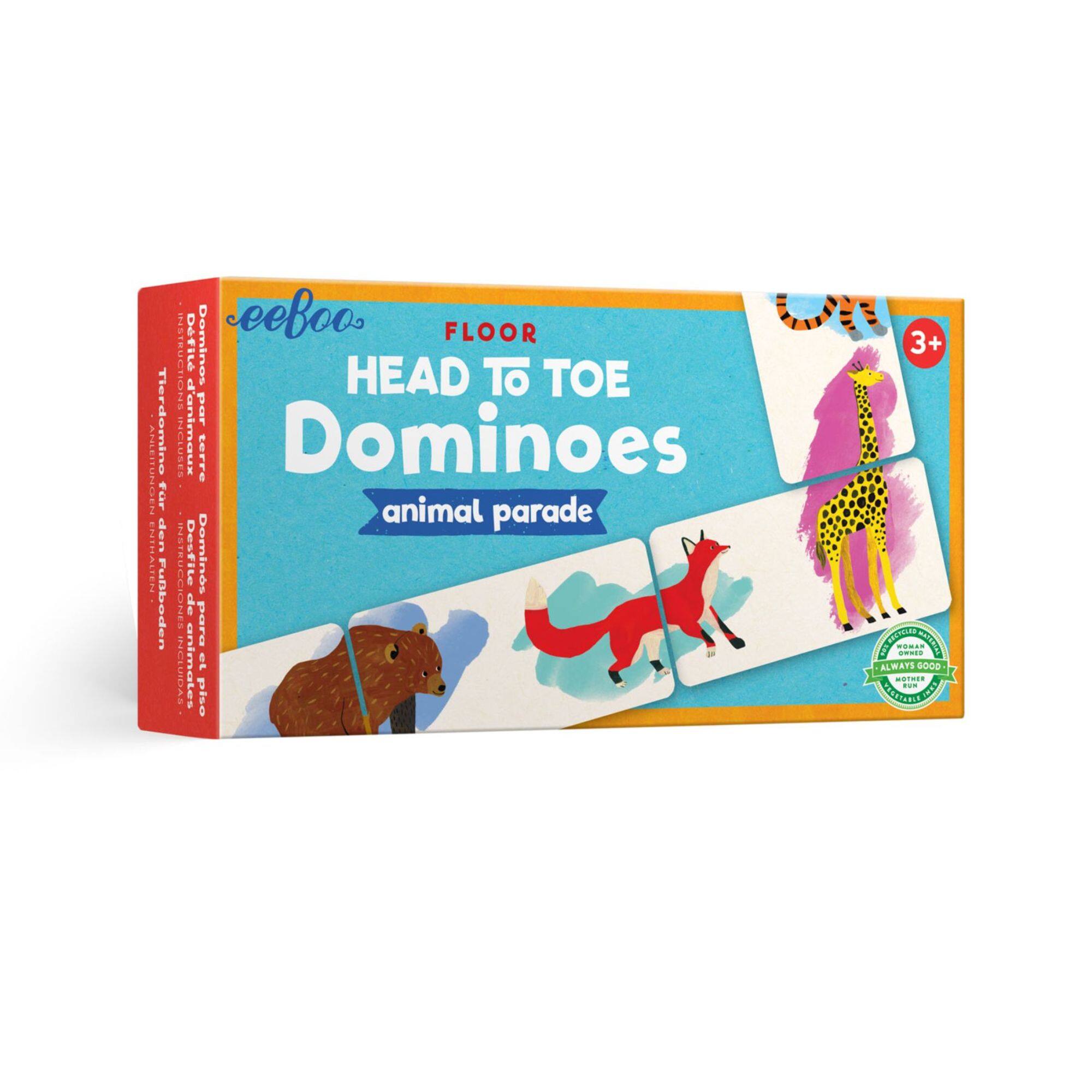 eeBoo Animal Parade Head to Toe Dominoes