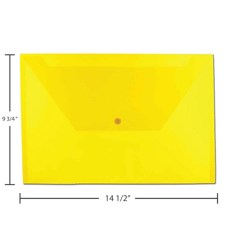 JAM Paper 9.8" x 14.5" Plastic Snap Closure Envelopes